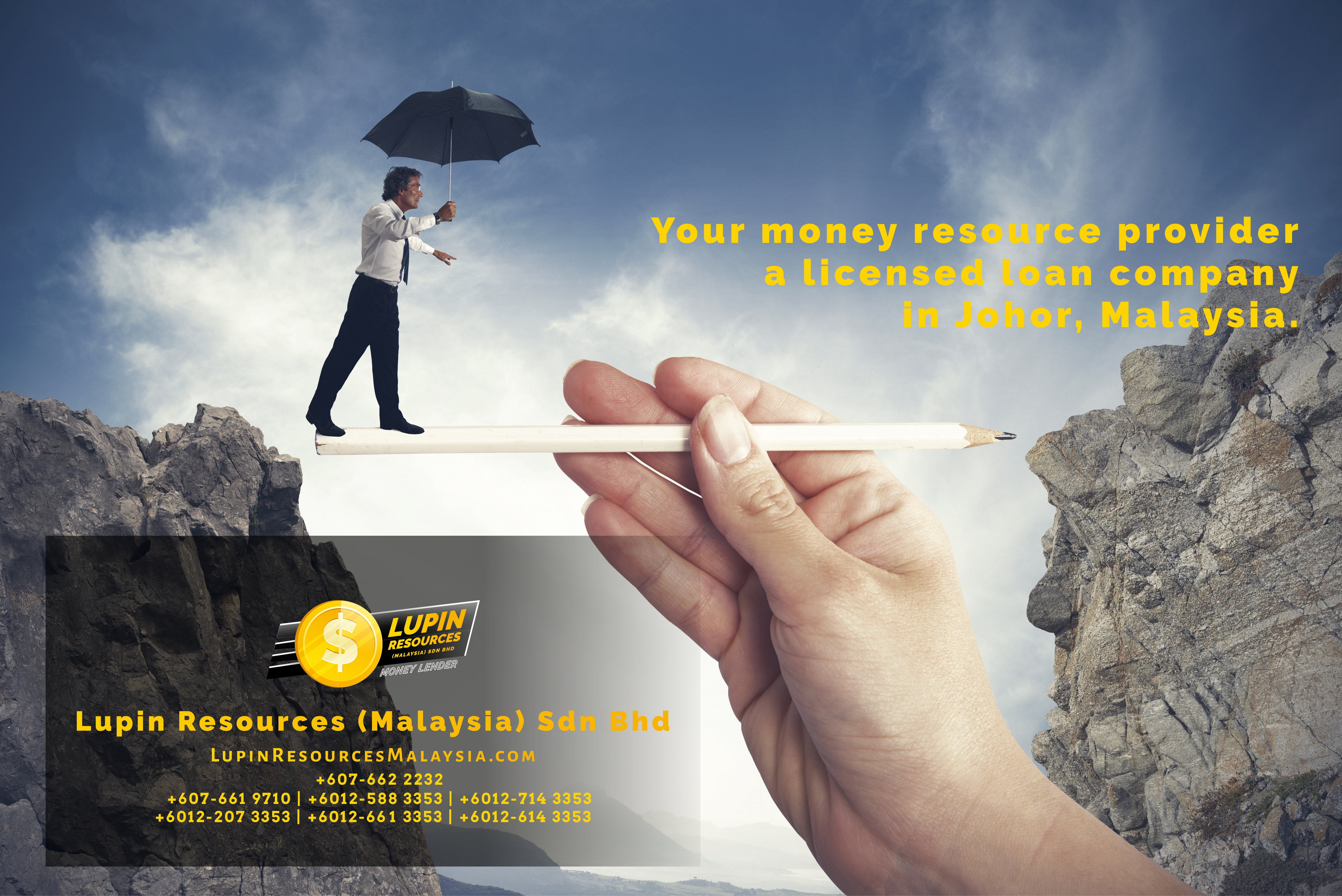 Johor Licensed Loan Company Licensed Money Lender Lupin Resources Malaysia SDN BHD Your money resource provider Kulai Johor Bahru Johor Malaysia Business Loan A01-14