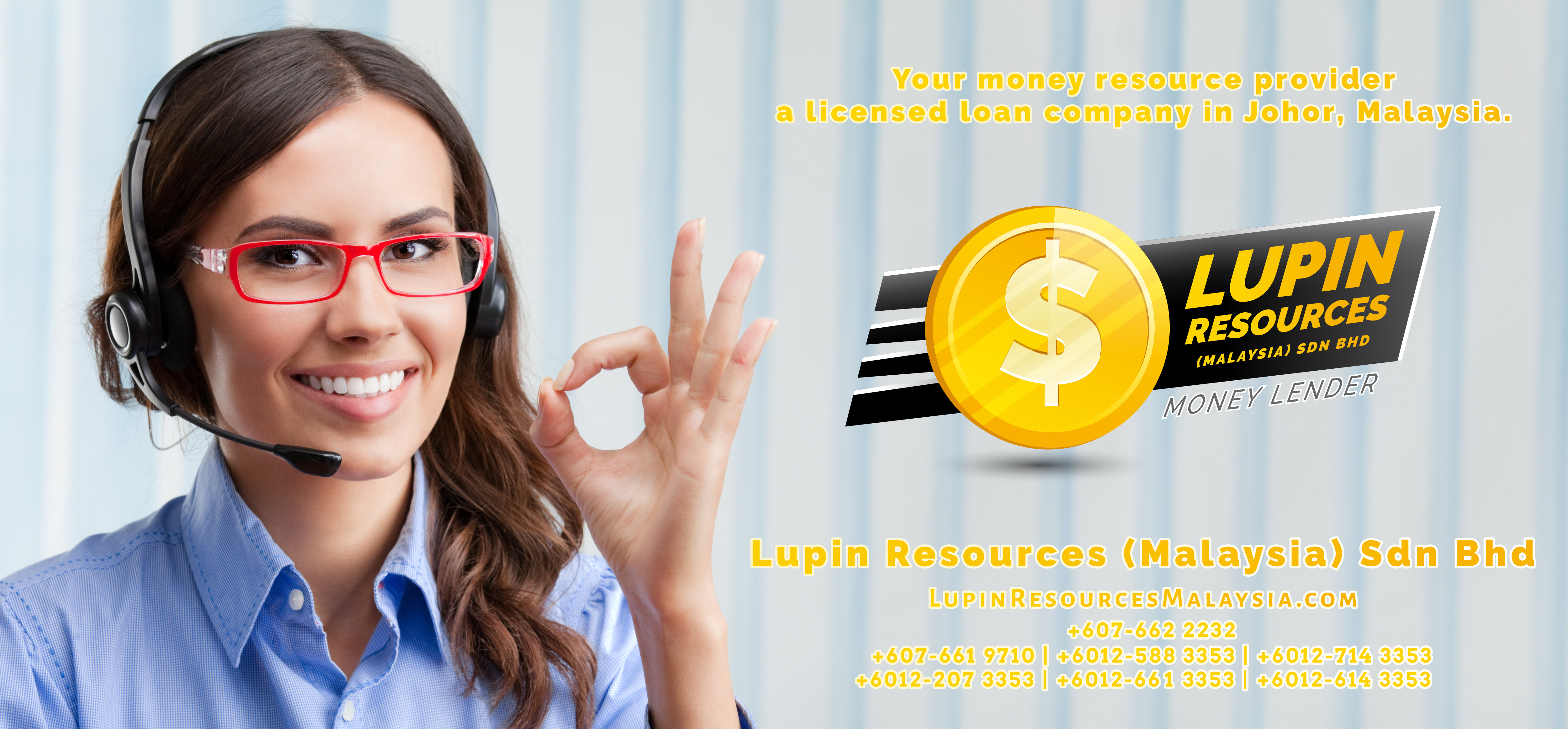 Johor Licensed Loan Company Licensed Money Lender Lupin Resources Malaysia SDN BHD Your money resource provider Kulai Johor Bahru Johor Malaysia Business Loan A01-33