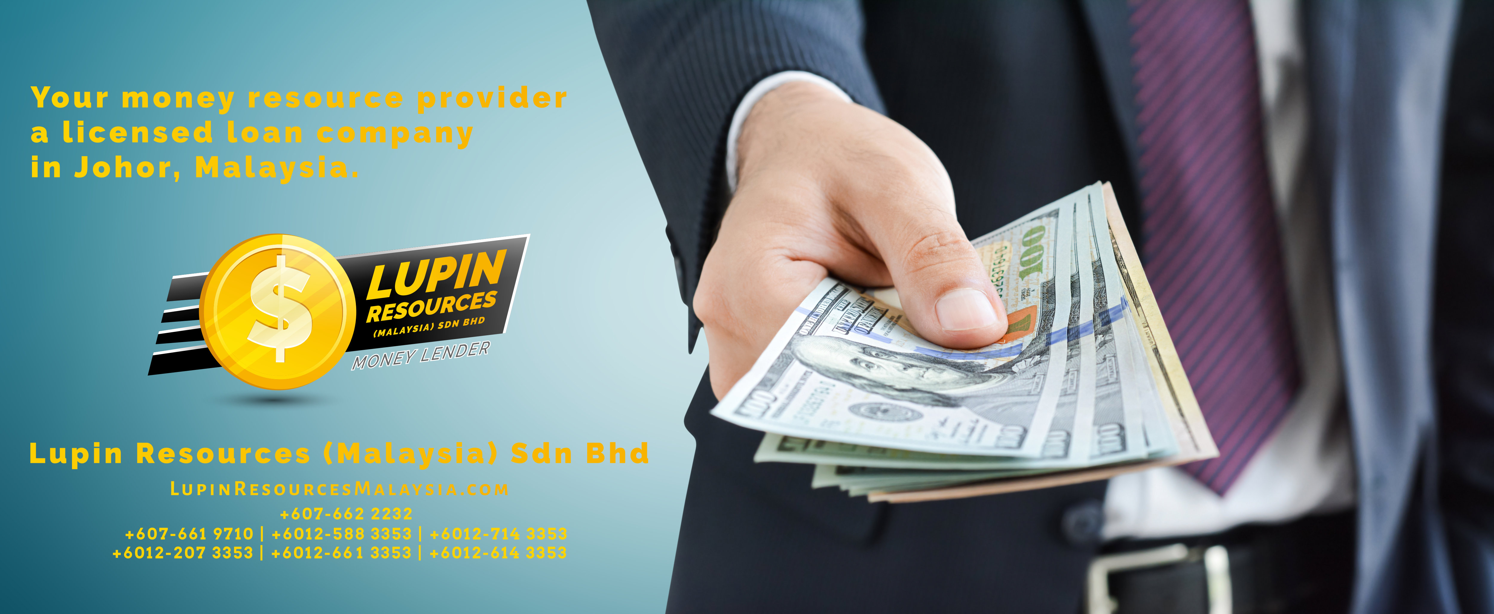 Johor Licensed Loan Company Licensed Money Lender Lupin Resources Malaysia SDN BHD Your money resource provider Kulai Johor Bahru Johor Malaysia Business Loan A01-40