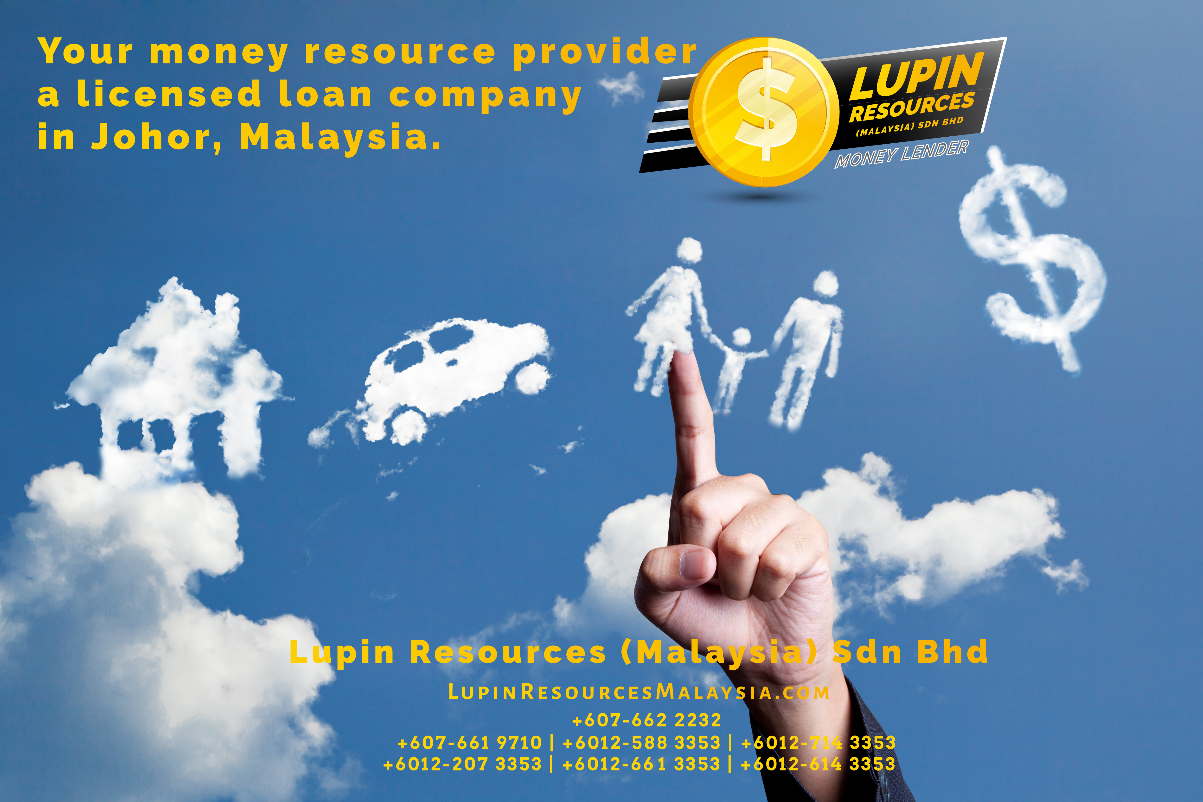 Johor Licensed Loan Company Licensed Money Lender Lupin Resources Malaysia SDN BHD Your money resource provider Kulai Johor Bahru Johor Malaysia Business Loan A01-42