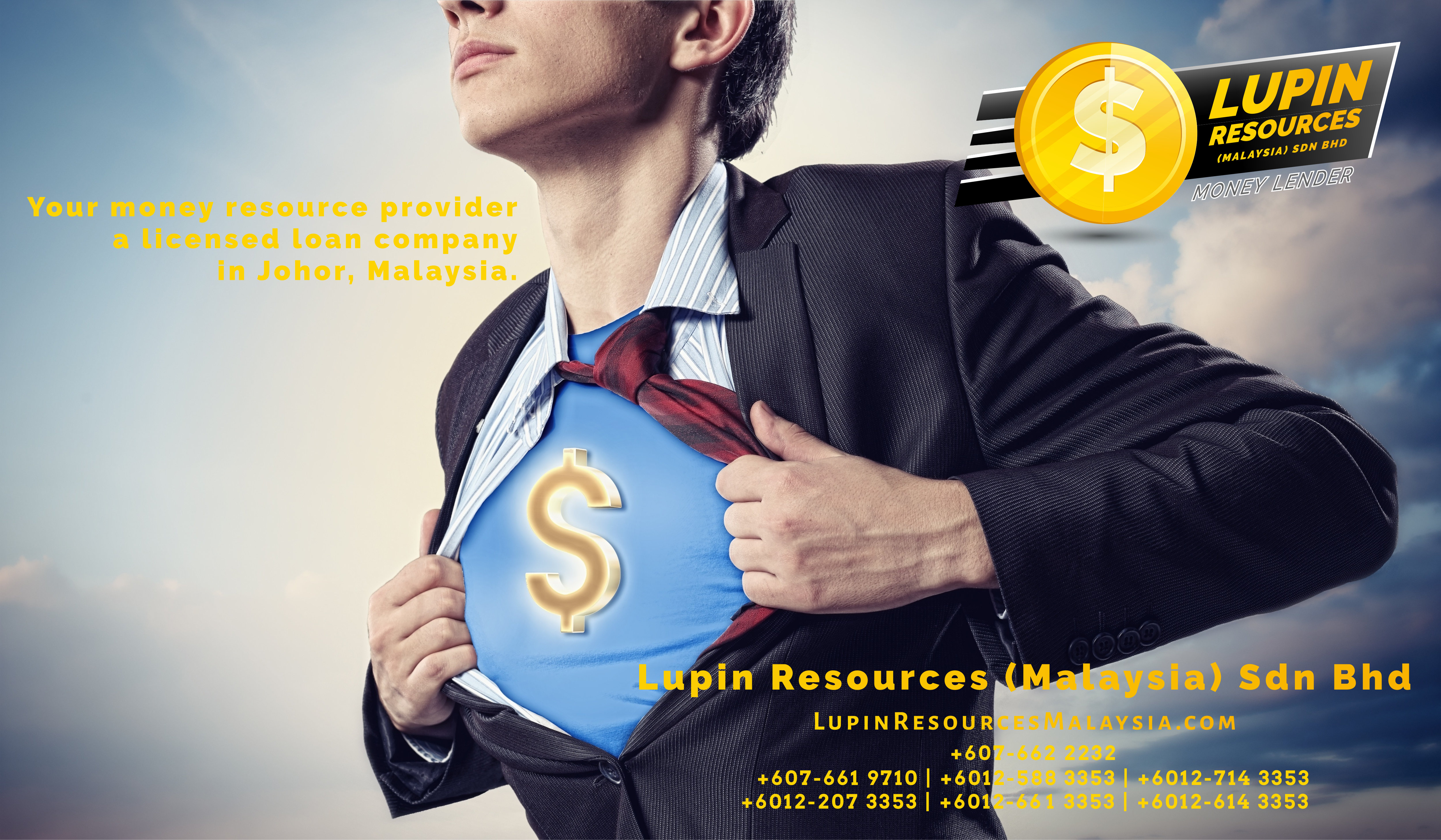 Johor Licensed Loan Company Licensed Money Lender Lupin Resources Malaysia SDN BHD Your money resource provider Kulai Johor Bahru Johor Malaysia Business Loan A01-44