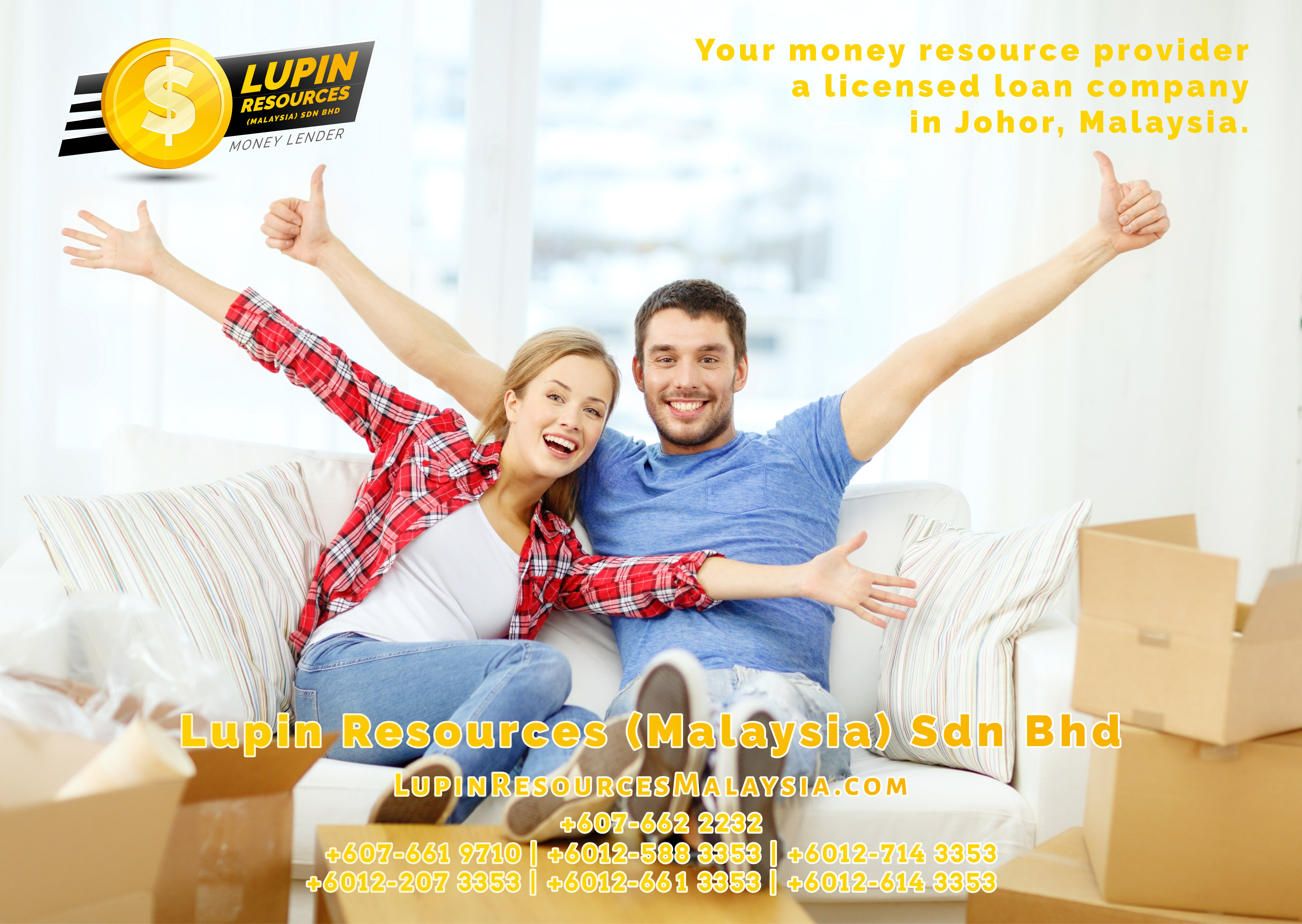 Johor Licensed Loan Company Licensed Money Lender Lupin Resources Malaysia SDN BHD Your money resource provider Kulai Johor Bahru Johor Malaysia Business Loan A01-50