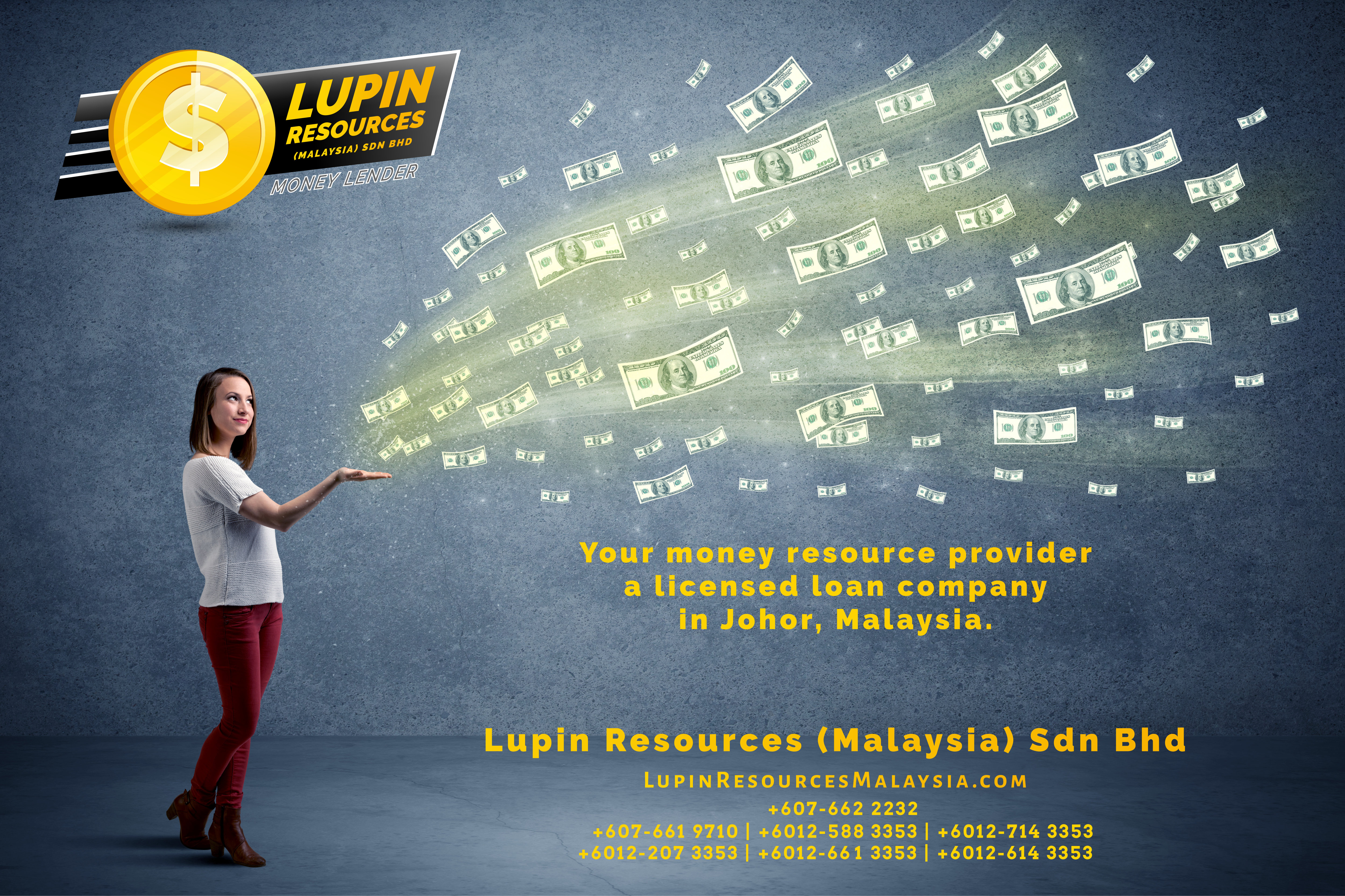 Johor Licensed Loan Company Licensed Money Lender Lupin Resources Malaysia SDN BHD Your money resource provider Kulai Johor Bahru Johor Malaysia Business Loan A01-51