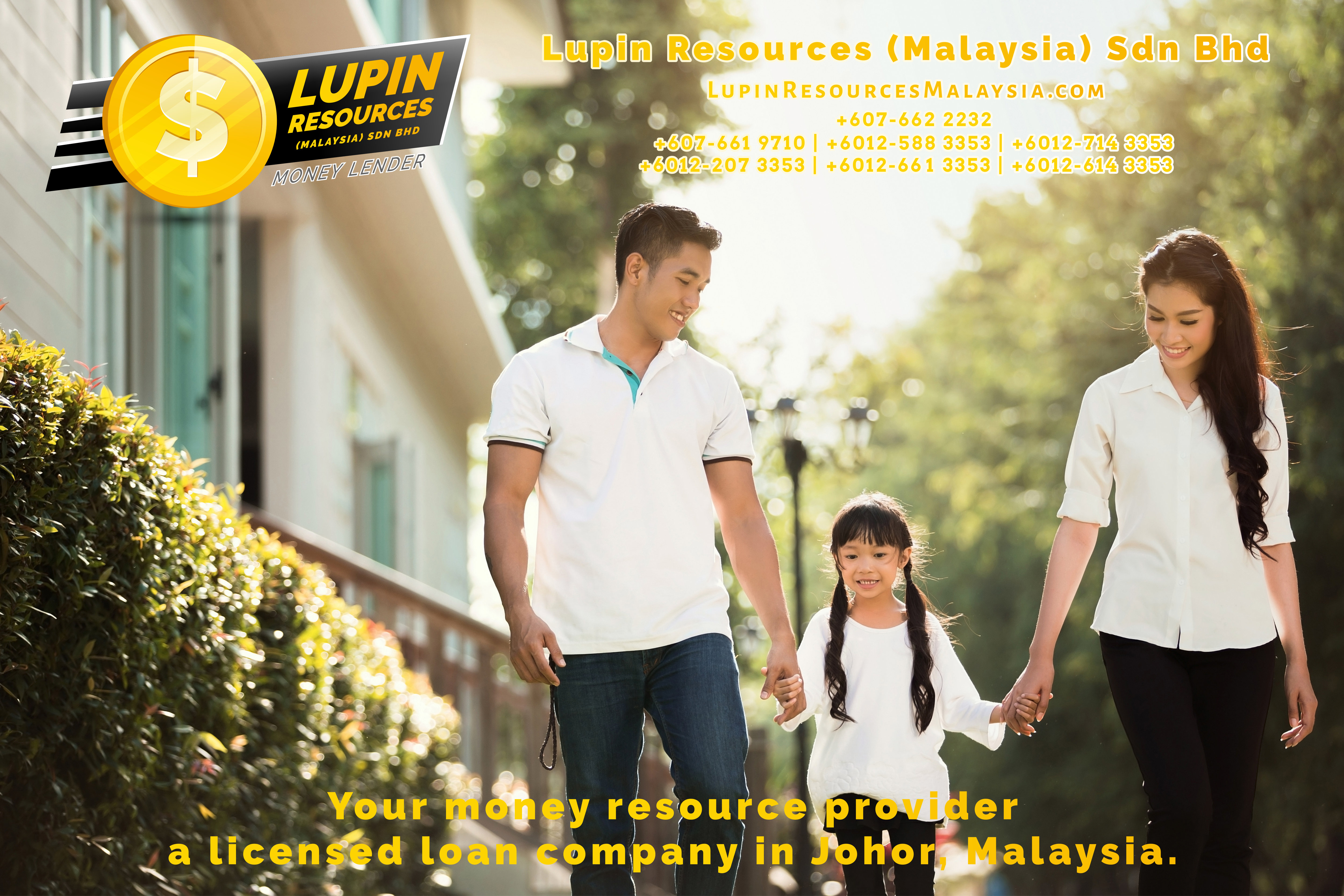 Johor Licensed Loan Company Licensed Money Lender Lupin Resources Malaysia SDN BHD Your money resource provider Kulai Johor Bahru Johor Malaysia Business Loan A01-53