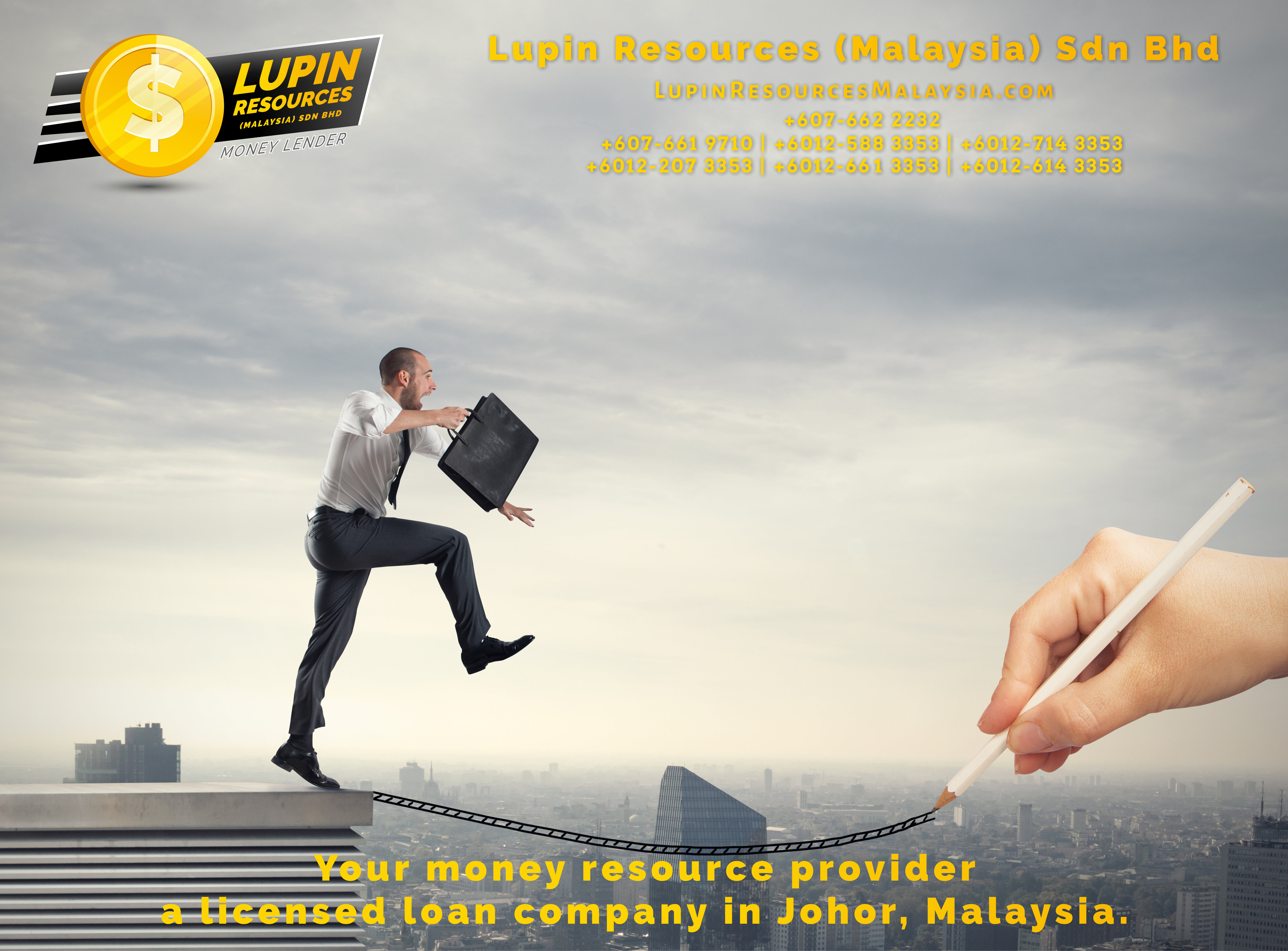 Johor Licensed Loan Company Licensed Money Lender Lupin Resources Malaysia SDN BHD Your money resource provider Kulai Johor Bahru Johor Malaysia Business Loan A01-58