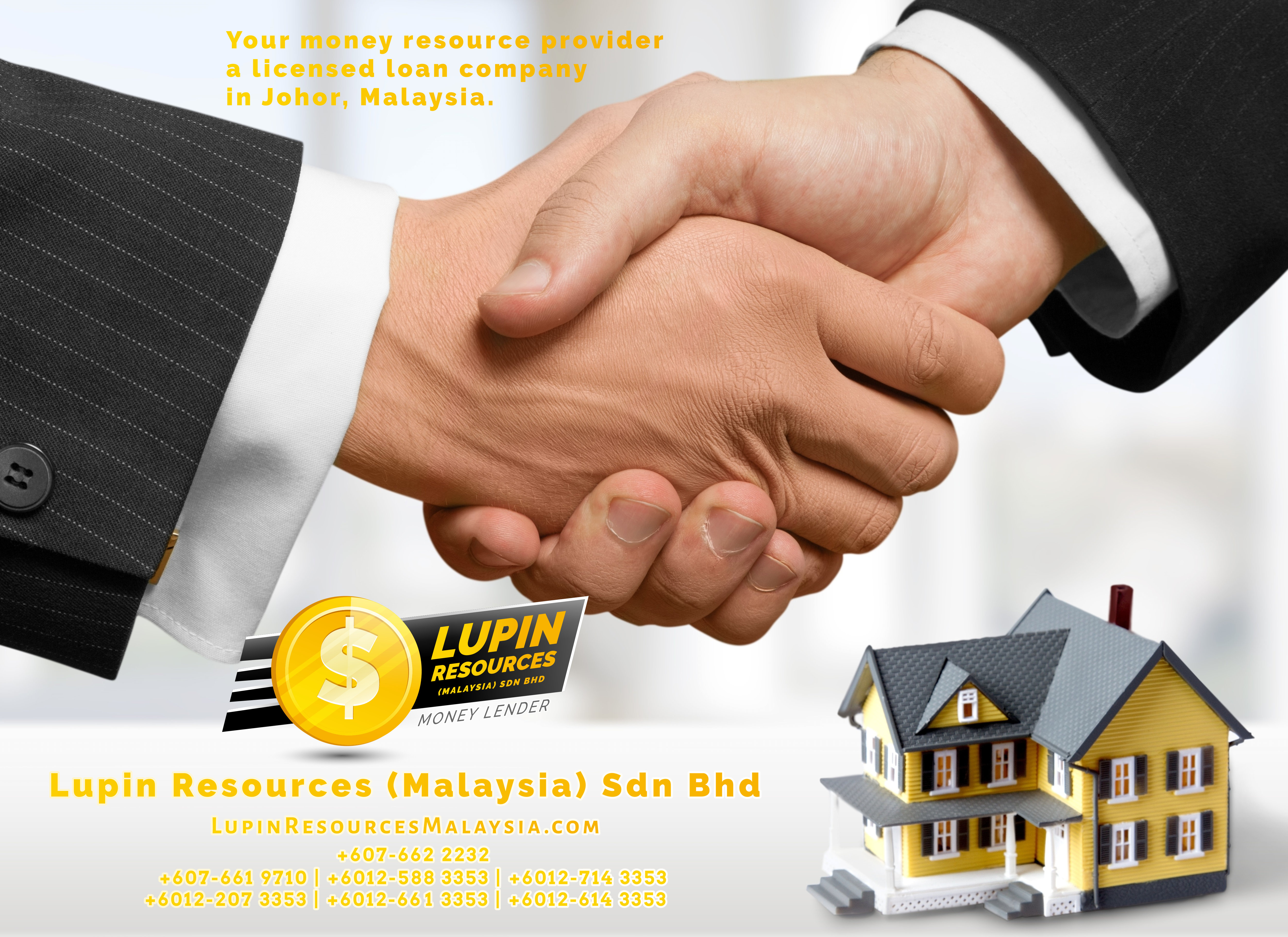 Johor Licensed Loan Company Licensed Money Lender Lupin Resources Malaysia SDN BHD Your money resource provider Kulai Johor Bahru Johor Malaysia Business Loan A01-63