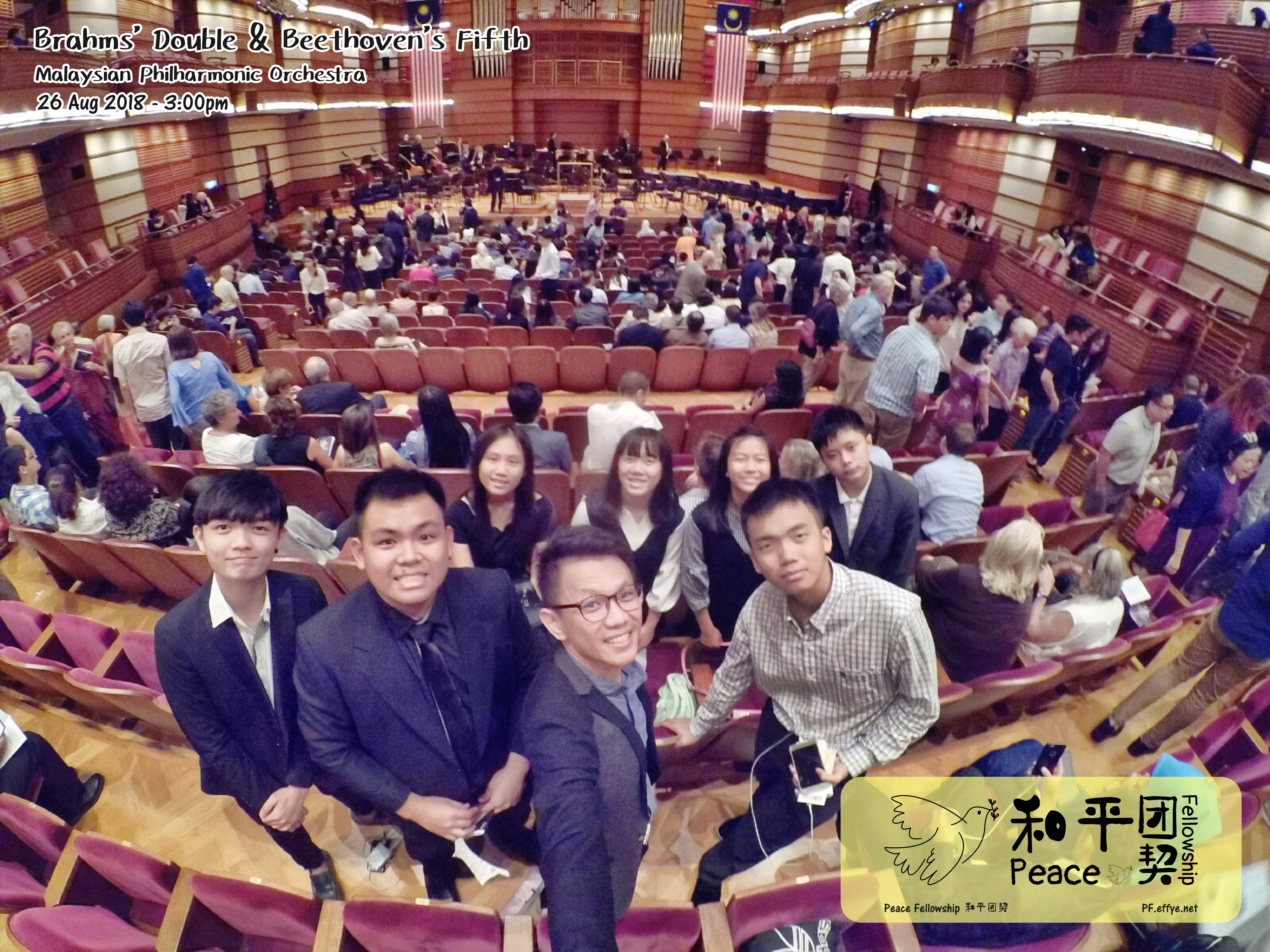 Peace Fellowship 和平团契 参加 Brahms Double & Beethovens Fifth Malaysia Philharmonic Orchestra Concert 26 Aug 2018 Petronas Twin Towers B001