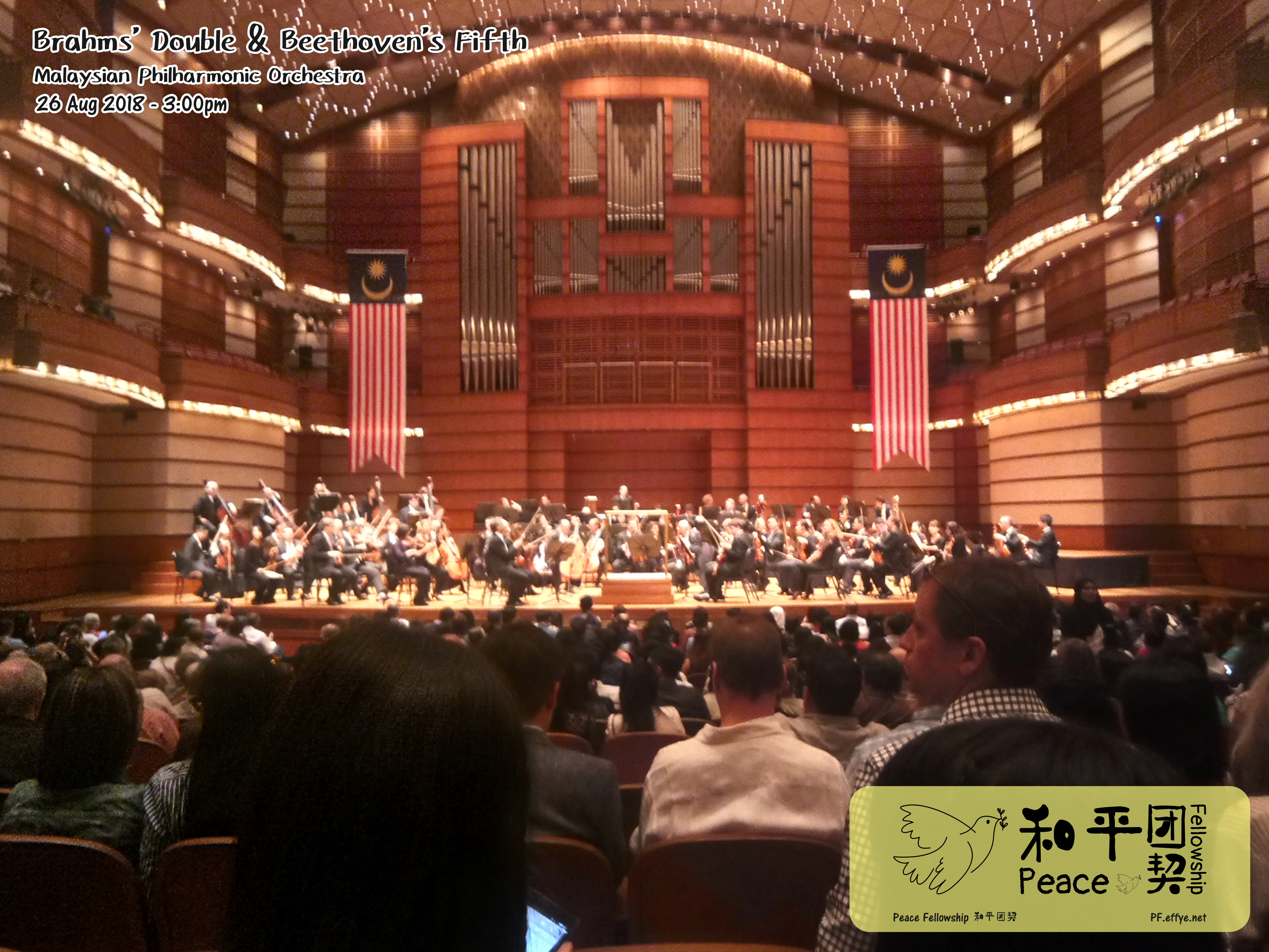 Peace Fellowship 和平团契 参加 Brahms Double & Beethovens Fifth Malaysia Philharmonic Orchestra Concert 26 Aug 2018 Petronas Twin Towers B003