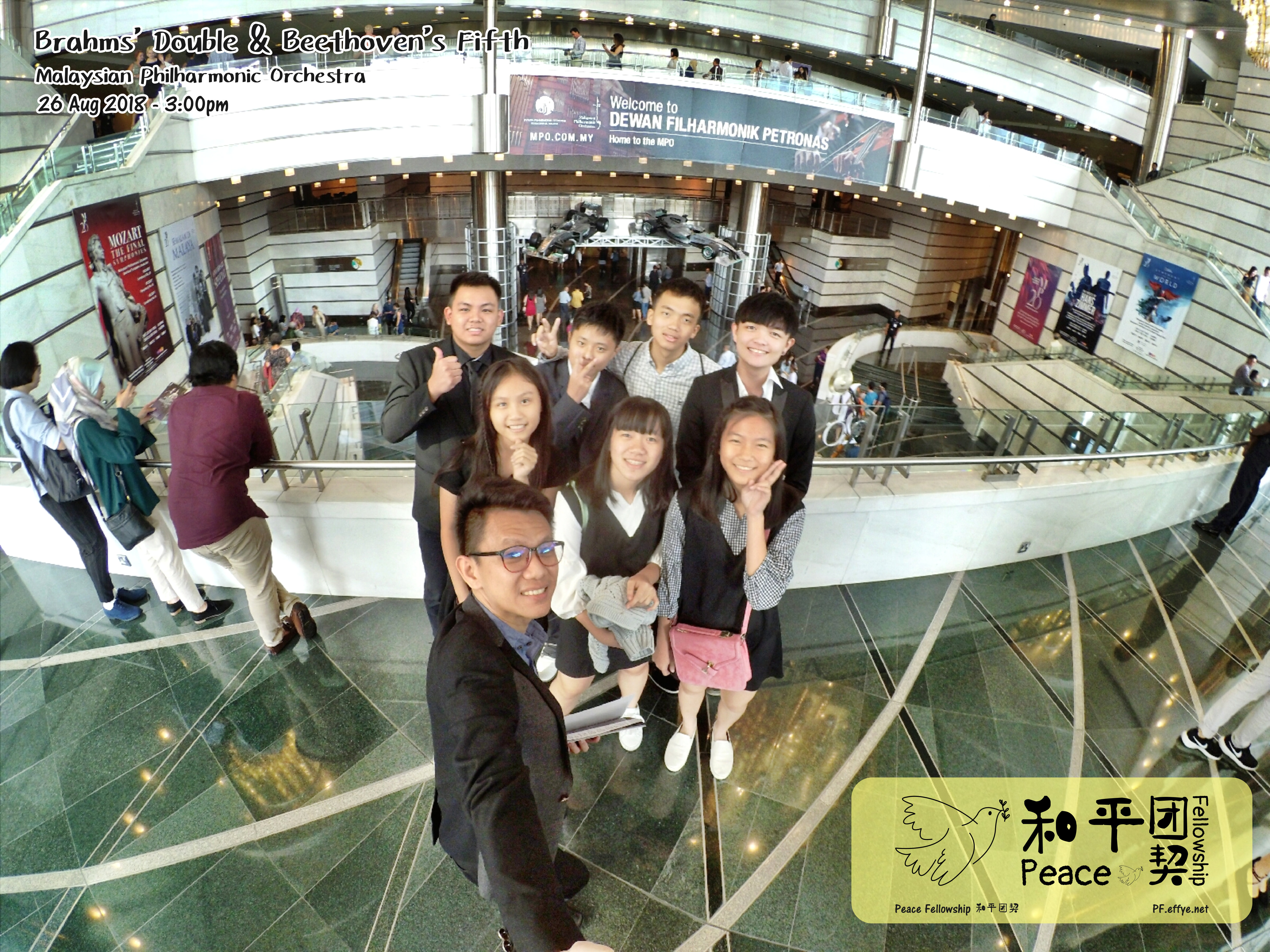 Peace Fellowship 和平团契 参加 Brahms Double & Beethovens Fifth Malaysia Philharmonic Orchestra Concert 26 Aug 2018 Petronas Twin Towers B010