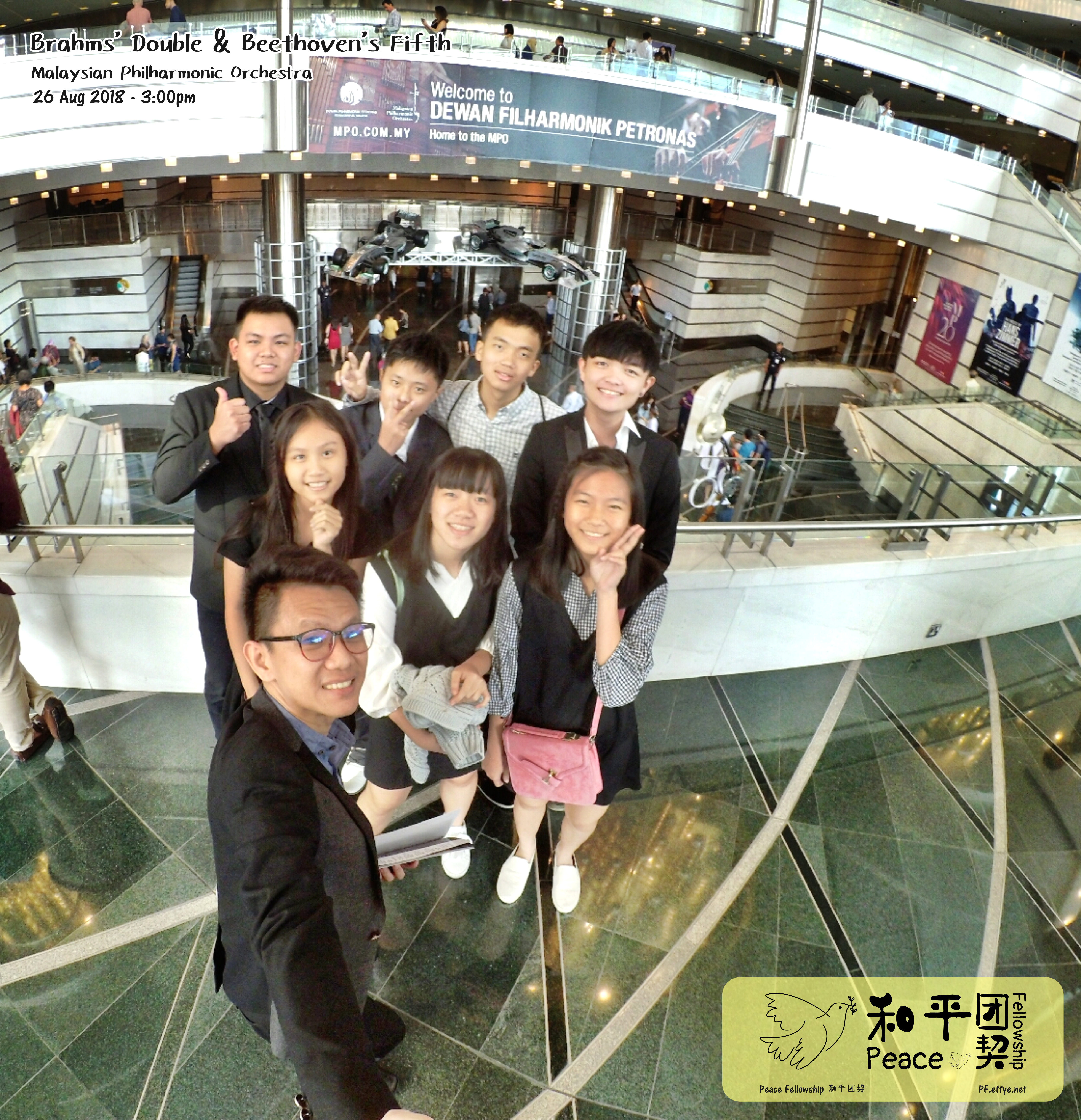 Peace Fellowship 和平团契 参加 Brahms Double & Beethovens Fifth Malaysia Philharmonic Orchestra Concert 26 Aug 2018 Petronas Twin Towers B011