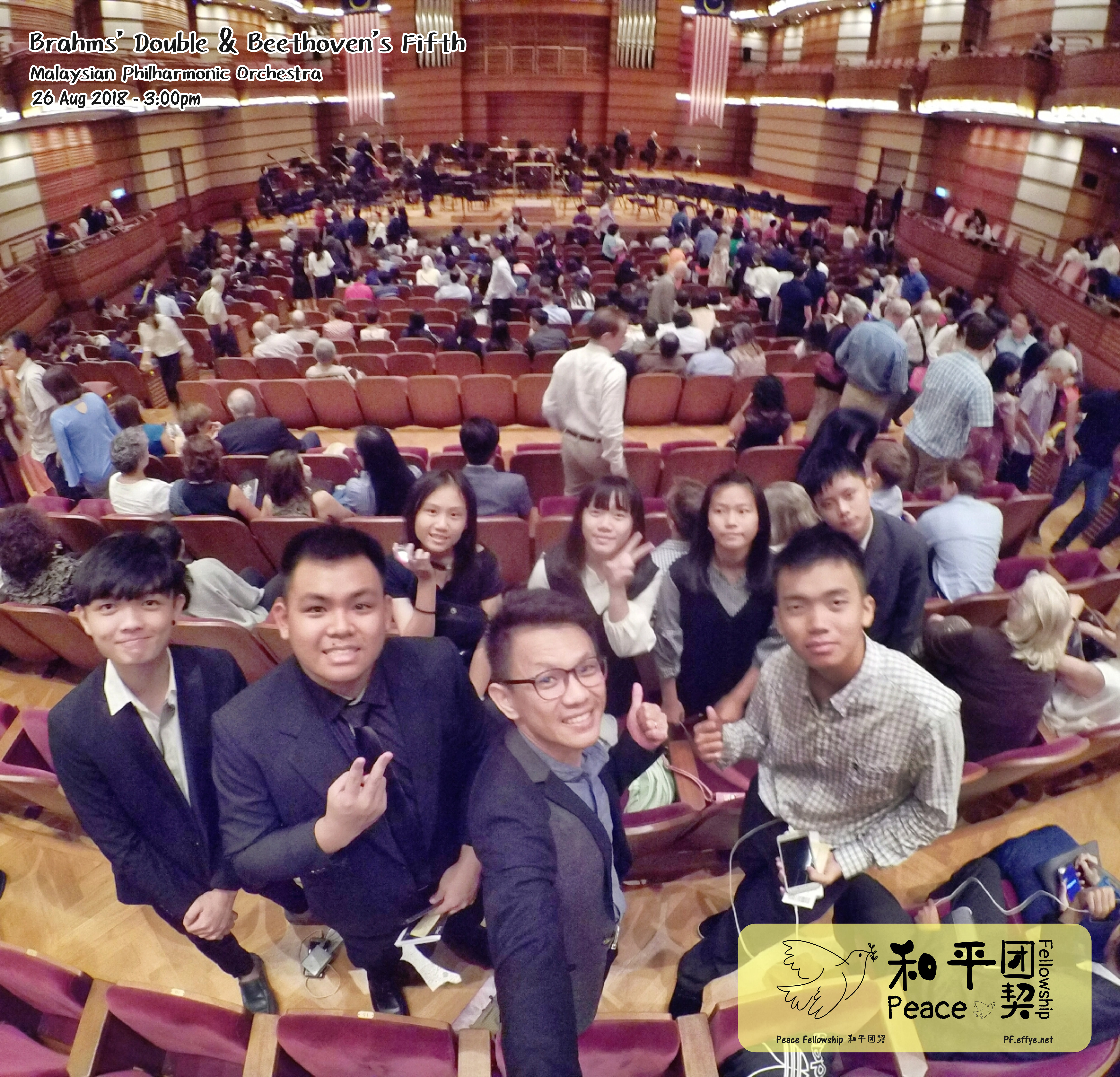 Peace Fellowship 和平团契 参加 Brahms Double & Beethovens Fifth Malaysia Philharmonic Orchestra Concert 26 Aug 2018 Petronas Twin Towers B015