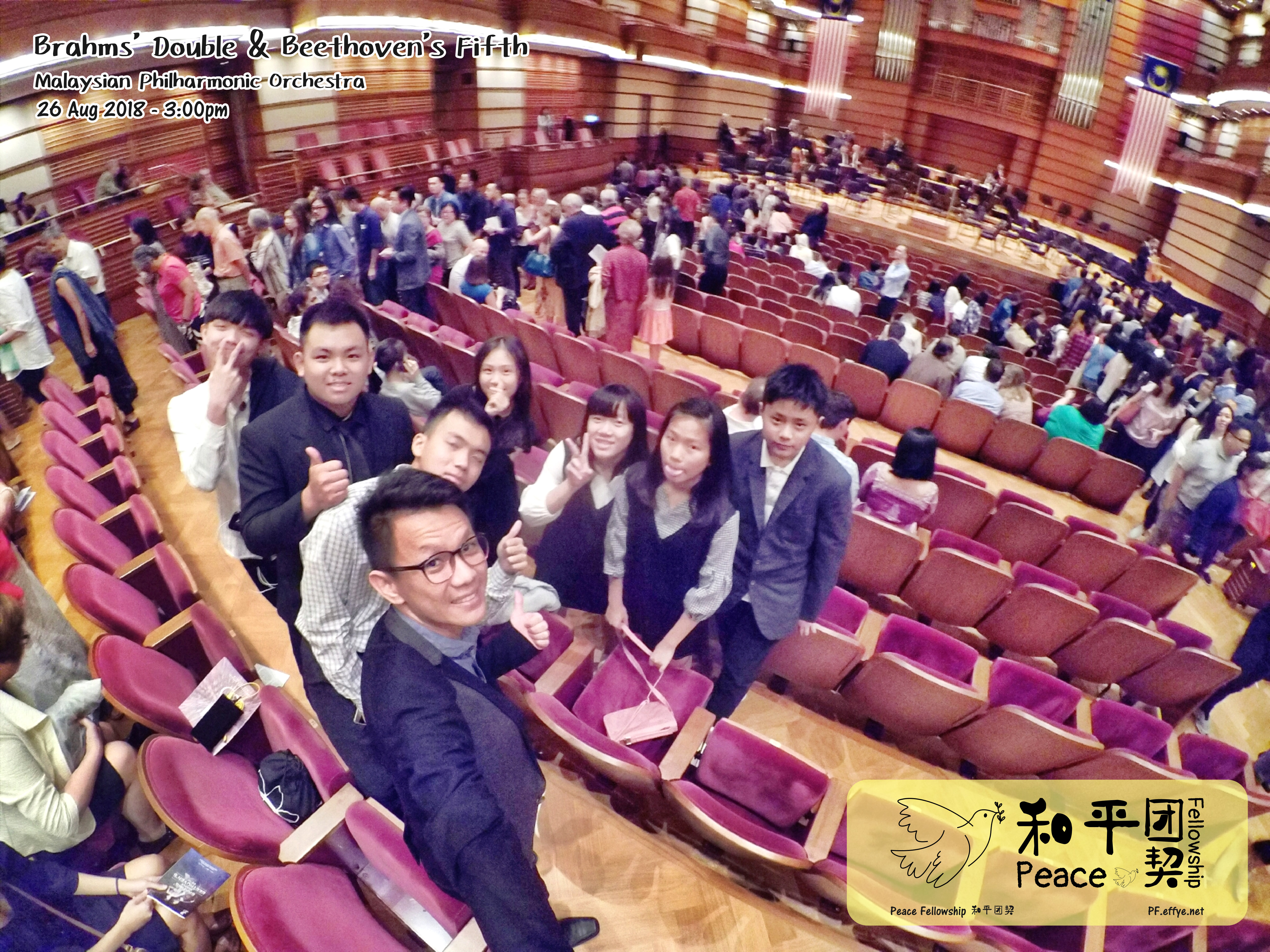 Peace Fellowship 和平团契 参加 Brahms Double & Beethovens Fifth Malaysia Philharmonic Orchestra Concert 26 Aug 2018 Petronas Twin Towers B017