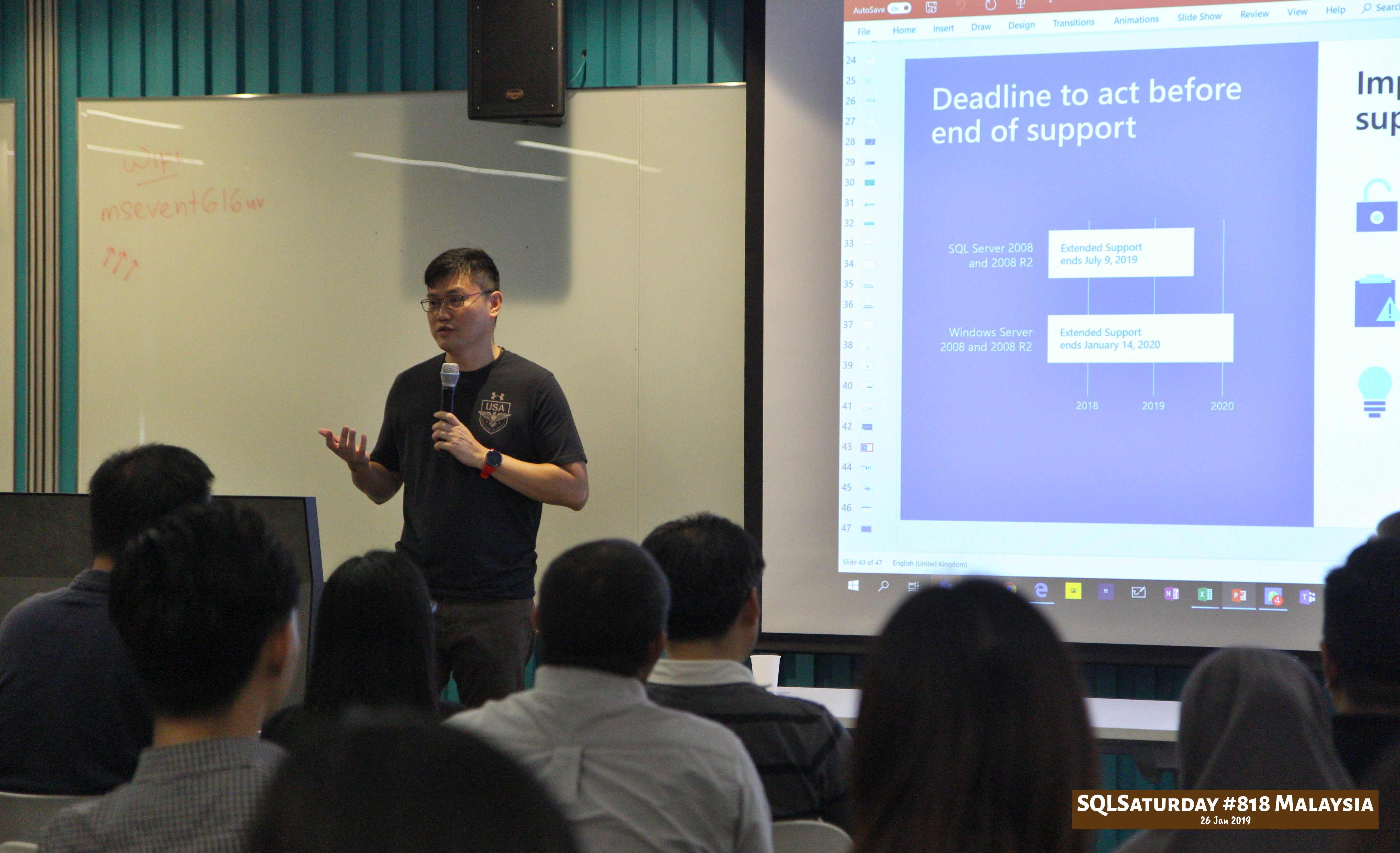 SQLSaturday 818 Malaysia 26 Jan 2019 at Microsoft Malaysia SQLSaturday is a training event for SQL Server professionals and those wanting to learn about SQL Server PC010