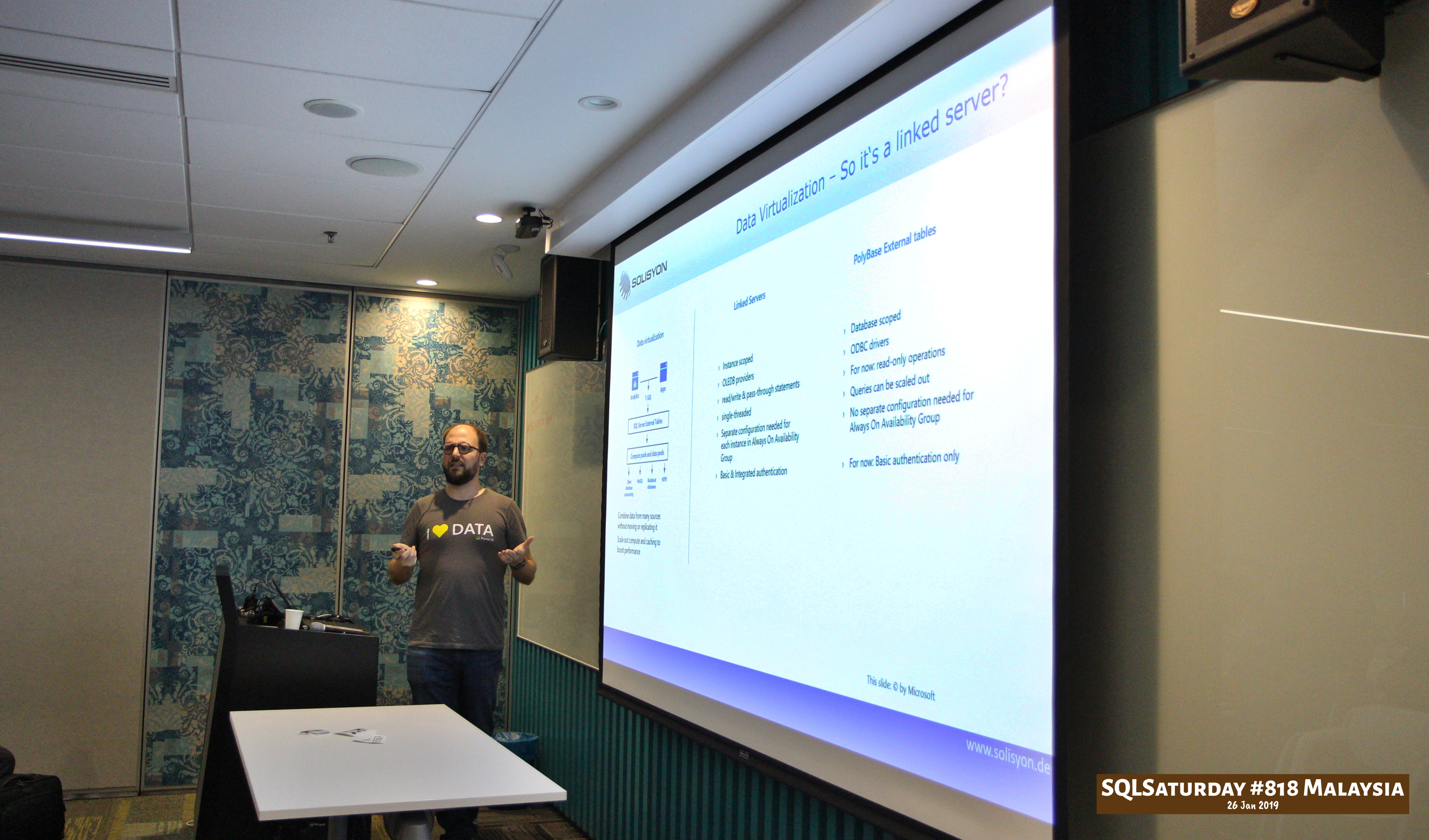 SQLSaturday 818 Malaysia 26 Jan 2019 at Microsoft Malaysia SQLSaturday is a training event for SQL Server professionals and those wanting to learn about SQL Server PC021