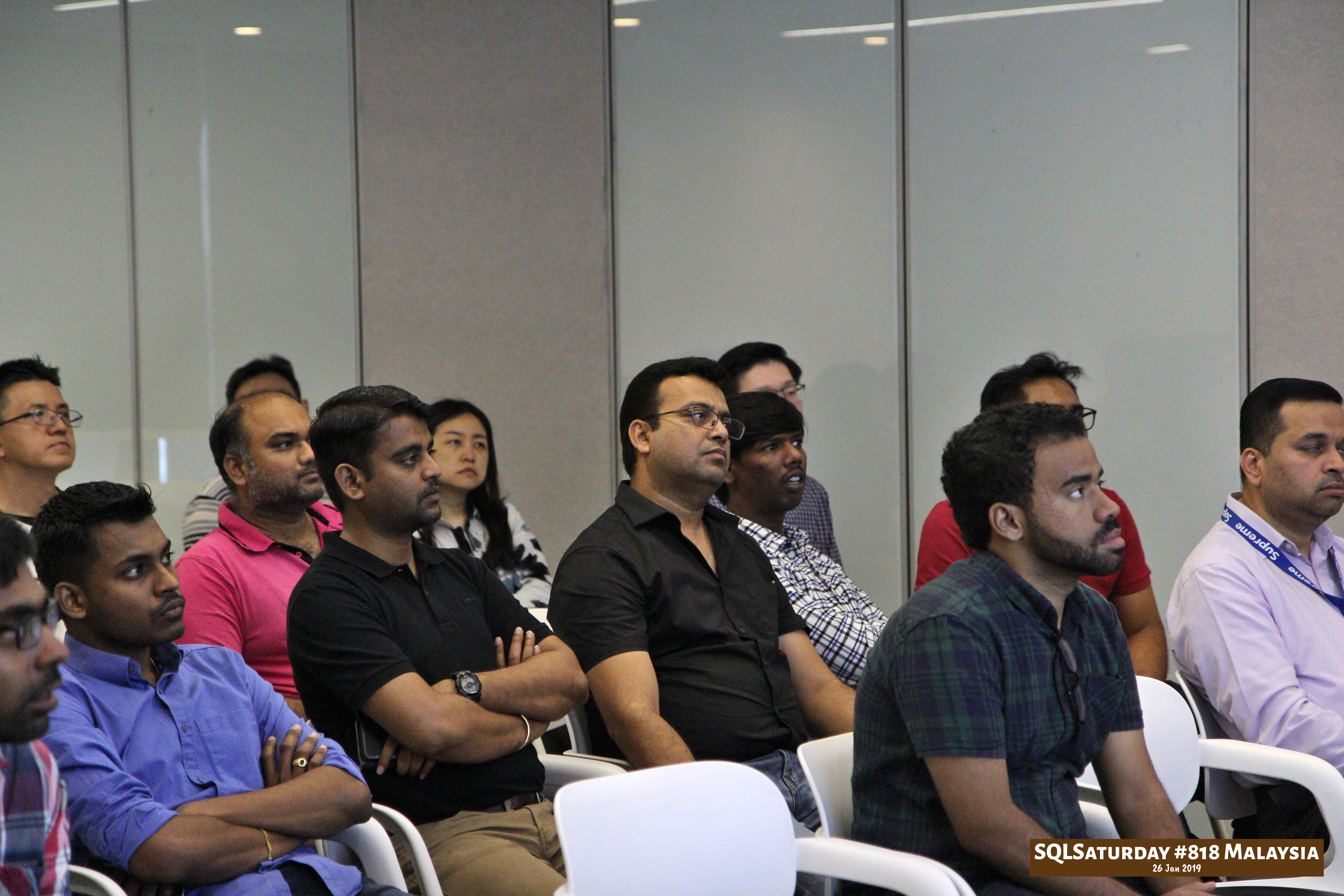 SQLSaturday 818 Malaysia 26 Jan 2019 at Microsoft Malaysia SQLSaturday is a training event for SQL Server professionals and those wanting to learn about SQL Server PC024