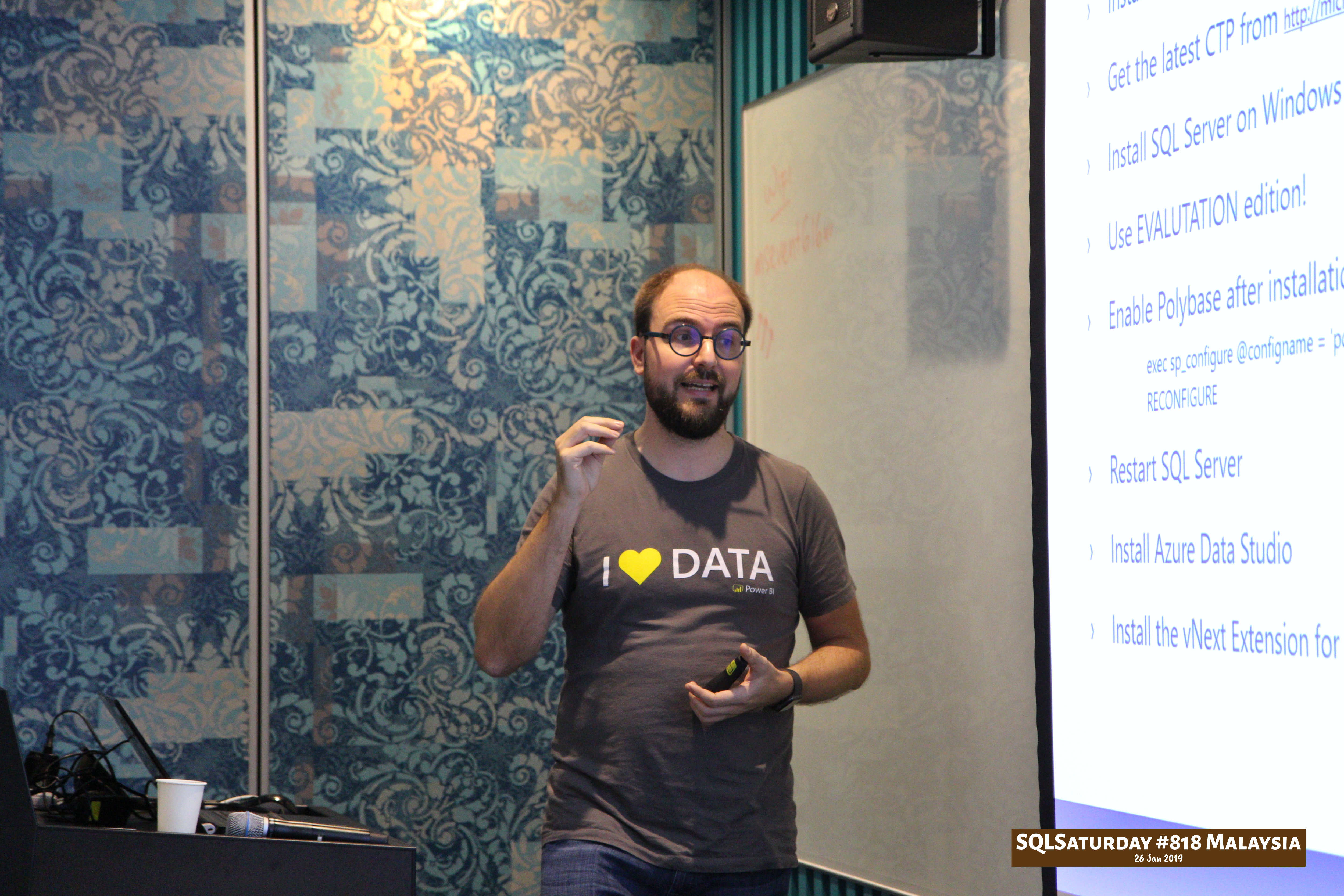 SQLSaturday 818 Malaysia 26 Jan 2019 at Microsoft Malaysia SQLSaturday is a training event for SQL Server professionals and those wanting to learn about SQL Server PC028