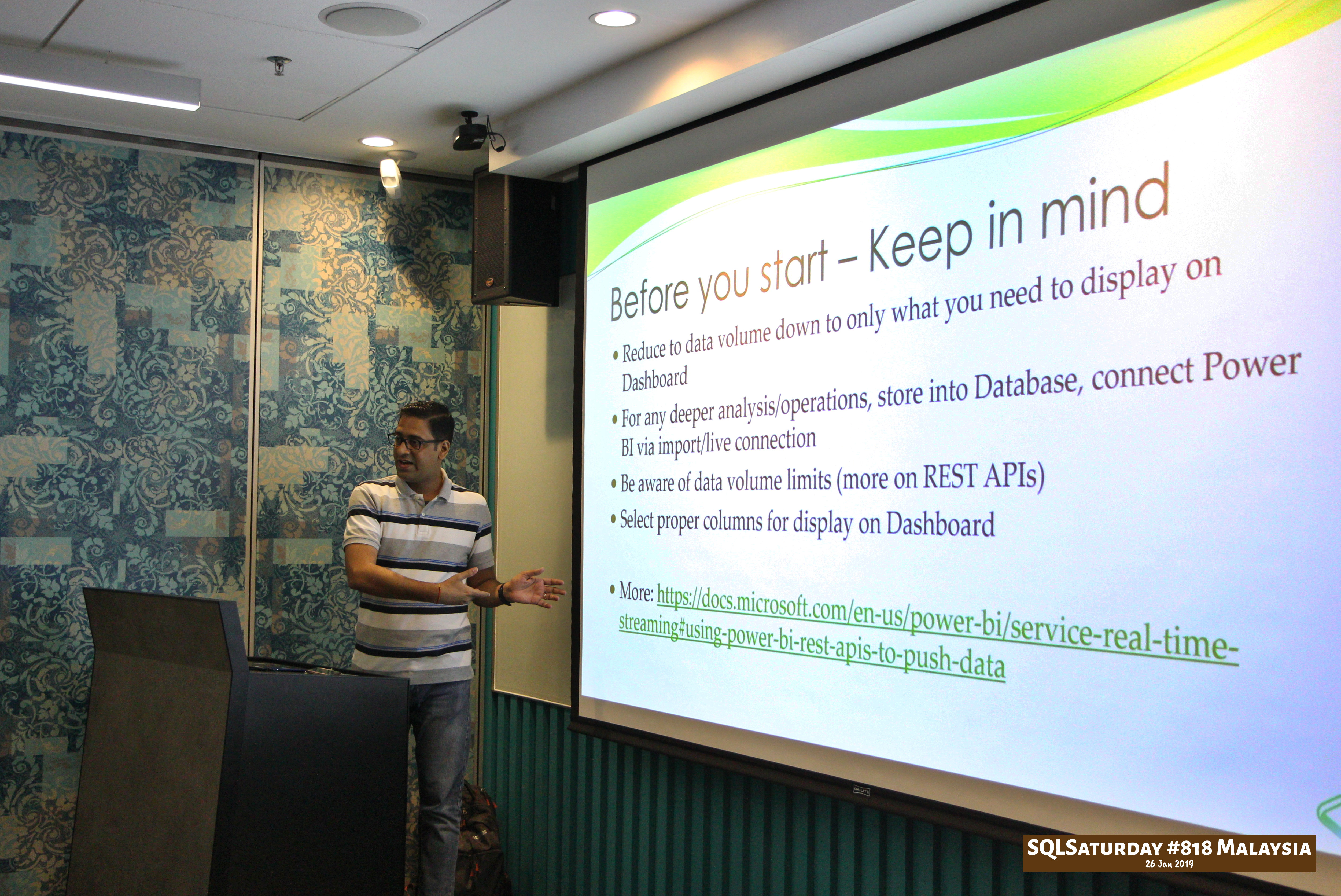 SQLSaturday 818 Malaysia 26 Jan 2019 at Microsoft Malaysia SQLSaturday is a training event for SQL Server professionals and those wanting to learn about SQL Server PC039
