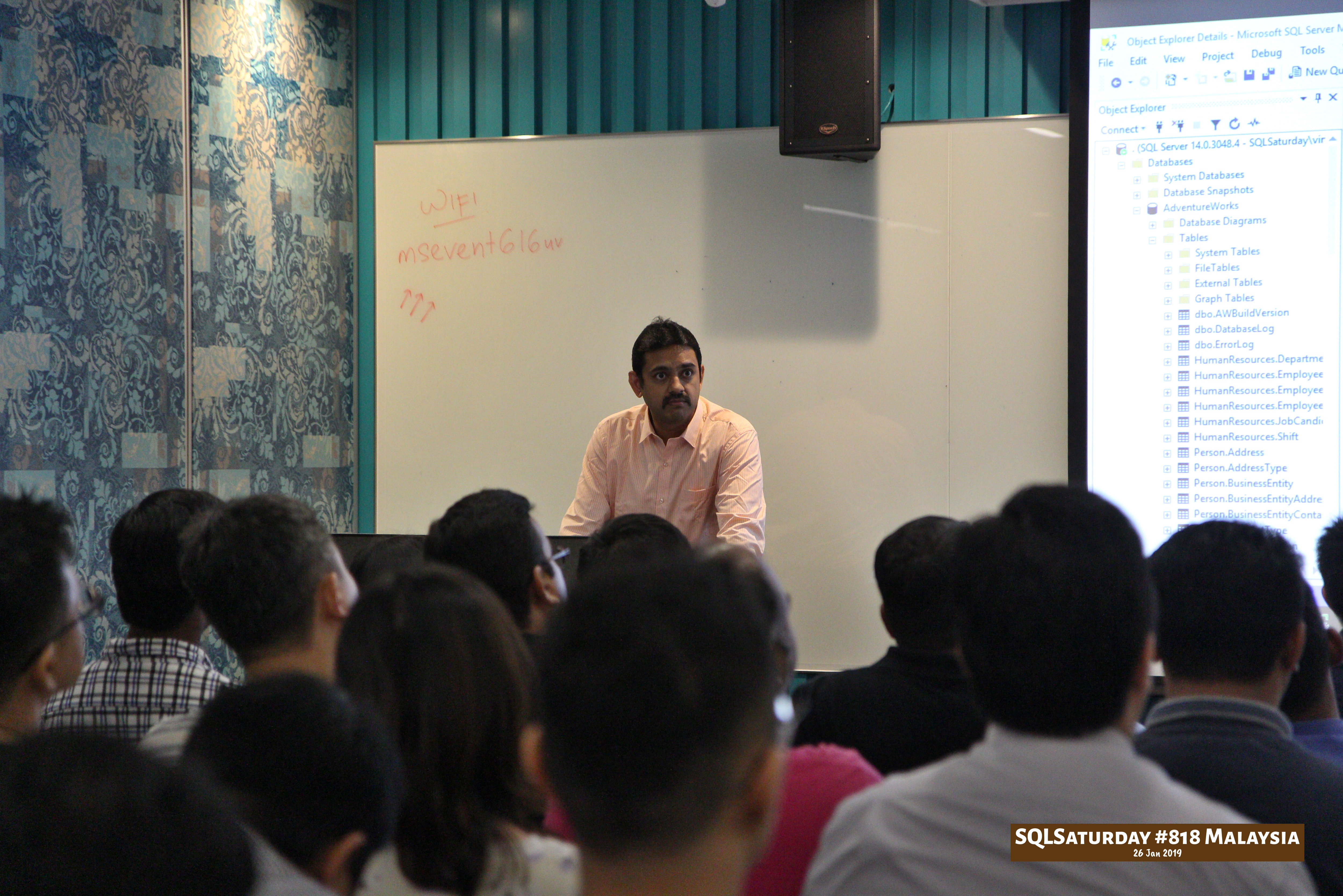 SQLSaturday 818 Malaysia 26 Jan 2019 at Microsoft Malaysia SQLSaturday is a training event for SQL Server professionals and those wanting to learn about SQL Server PC068