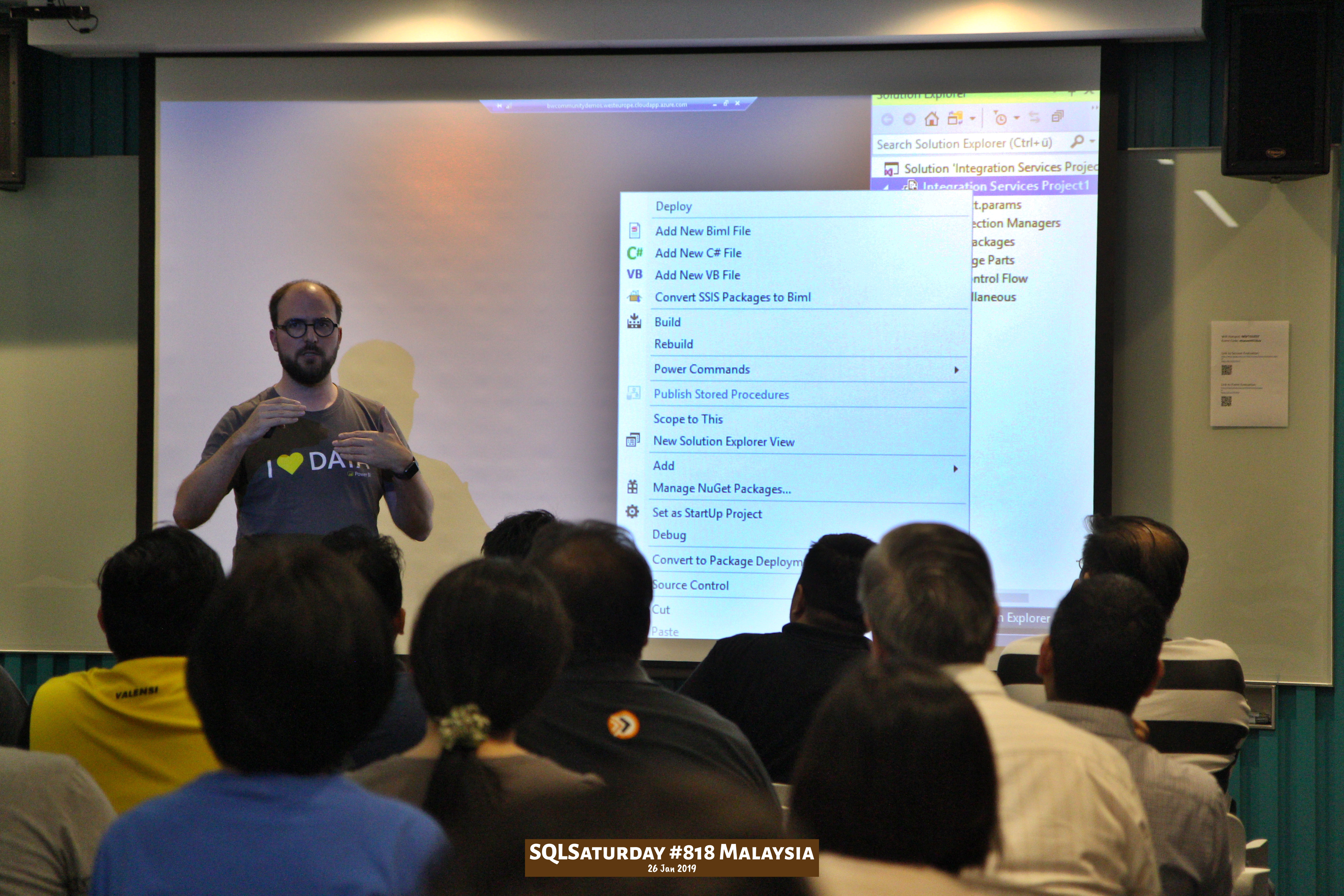 SQLSaturday 818 Malaysia 26 Jan 2019 at Microsoft Malaysia SQLSaturday is a training event for SQL Server professionals and those wanting to learn about SQL Server PC126