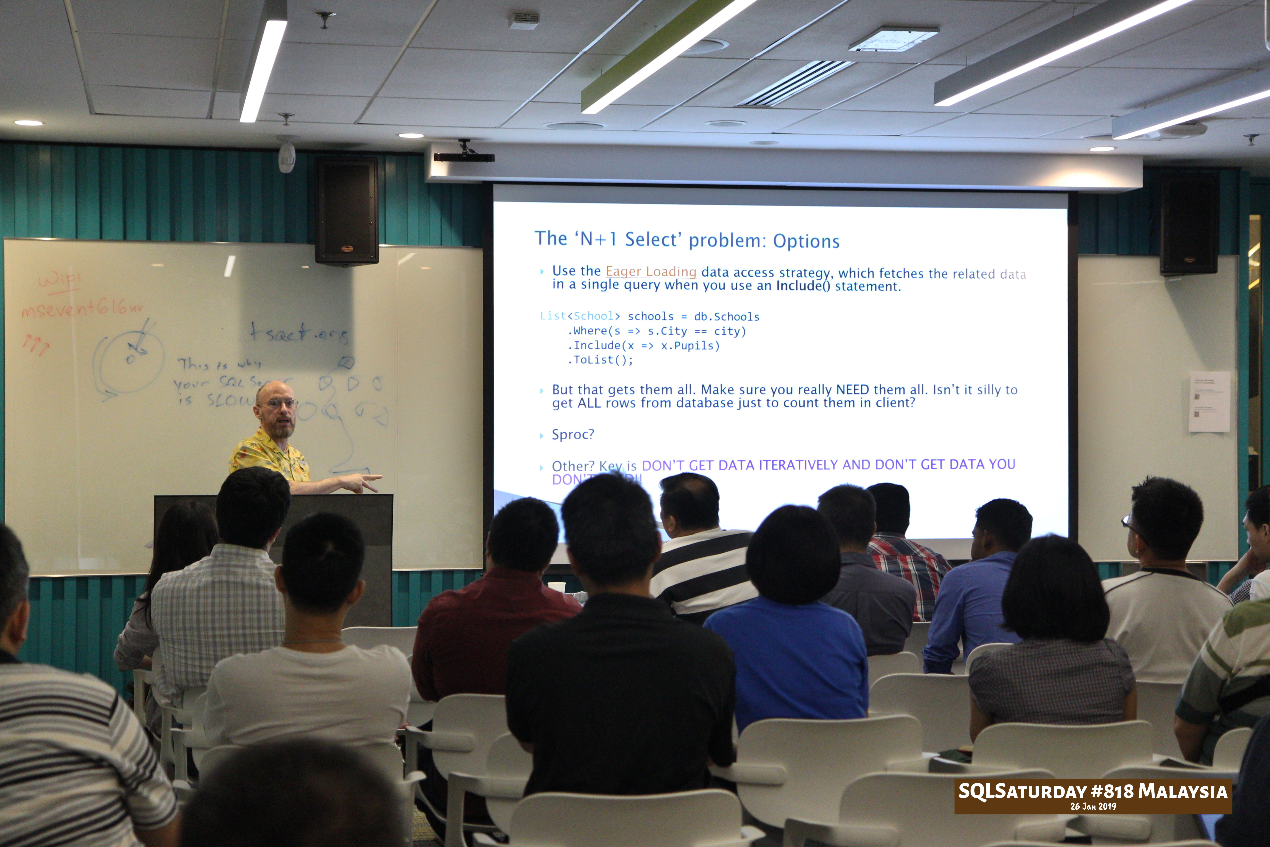 SQLSaturday 818 Malaysia 26 Jan 2019 at Microsoft Malaysia SQLSaturday is a training event for SQL Server professionals and those wanting to learn about SQL Server PC175