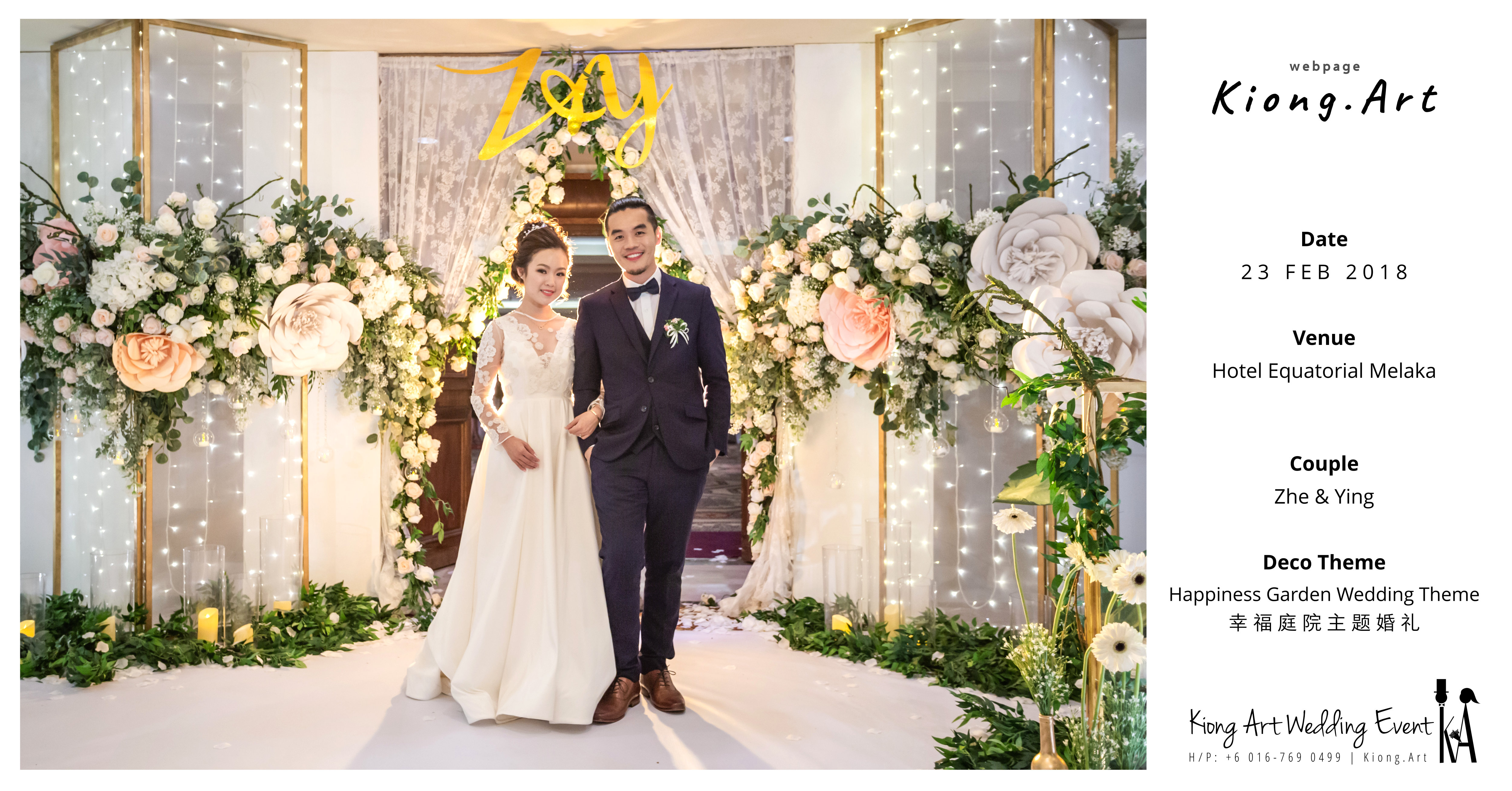 Malaysia Kuala Lumpur Wedding Decoration Kiong Art Wedding Deco One-stop Wedding Planning Selangor of Zhe and Ying Wedding at Hotel Equatorial Melaka A12-A00-07