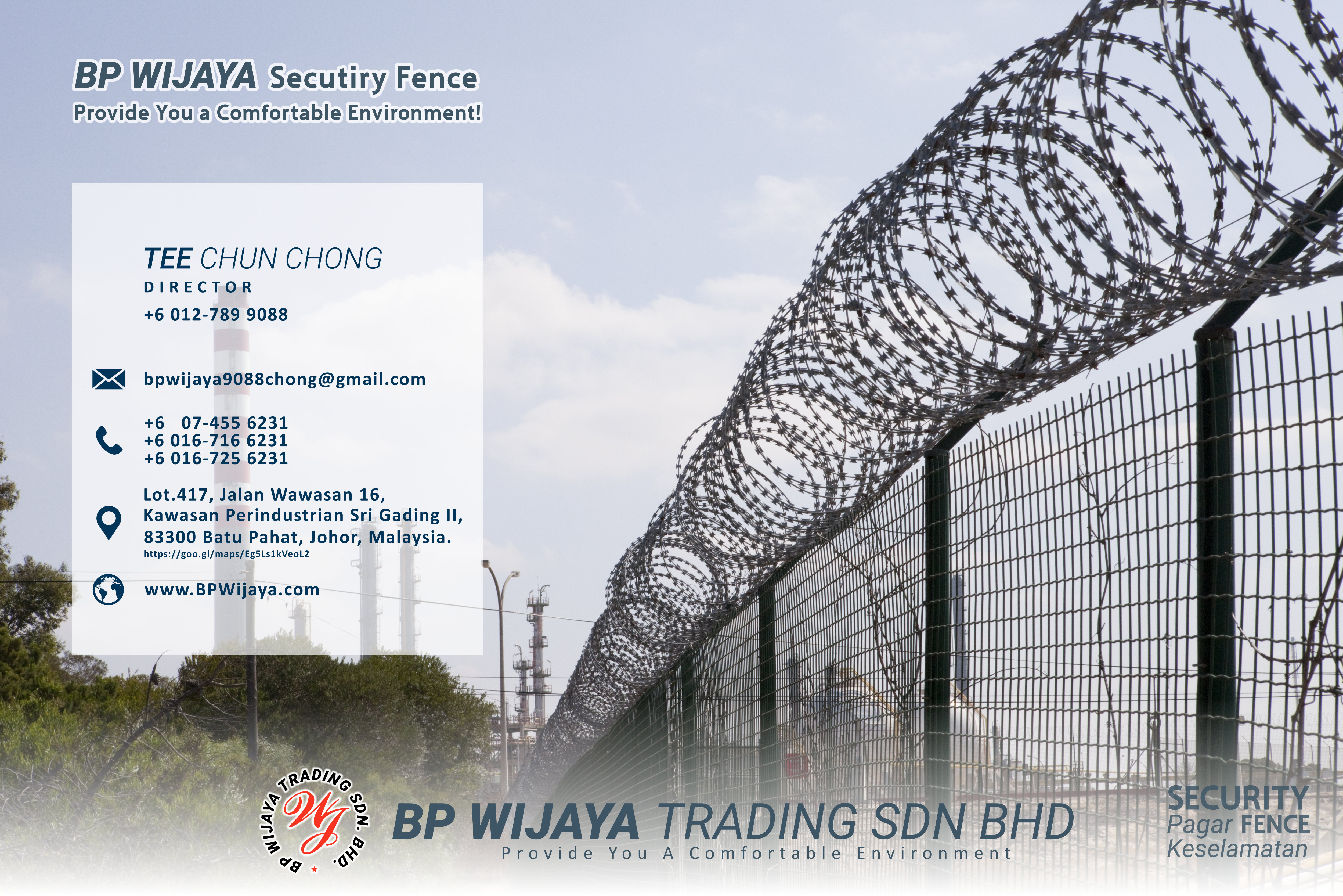 BP Wijaya Trading Sdn Bhd Fence Malaysia Selangor Kuala Lumpur manufacturer of safety fences building materials for housing construction site Security fencing factory fence house fence A01-014
