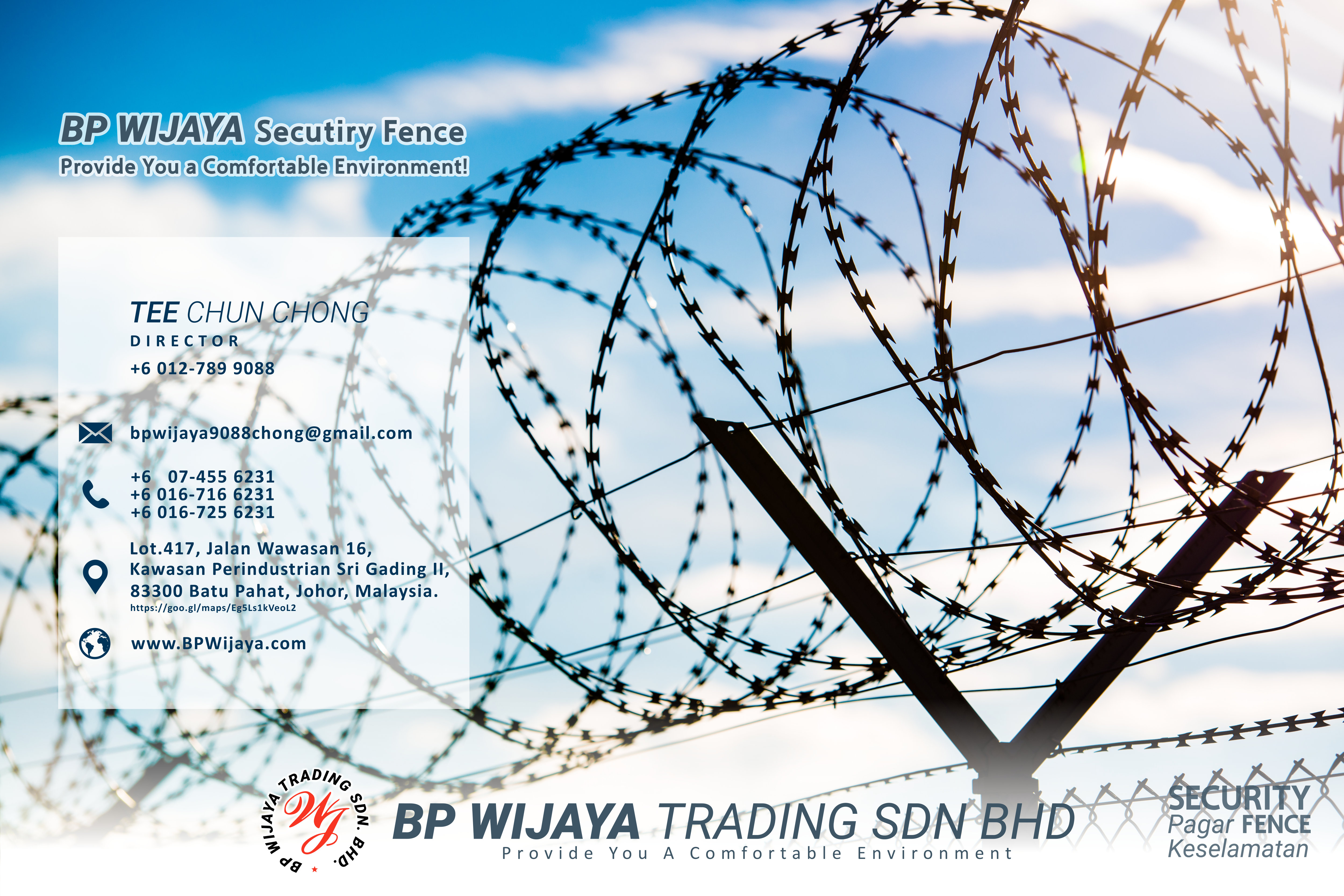 BP Wijaya Trading Sdn Bhd Fence Malaysia Selangor Kuala Lumpur manufacturer of safety fences building materials for housing construction site Security fencing factory fence house fence A01-015
