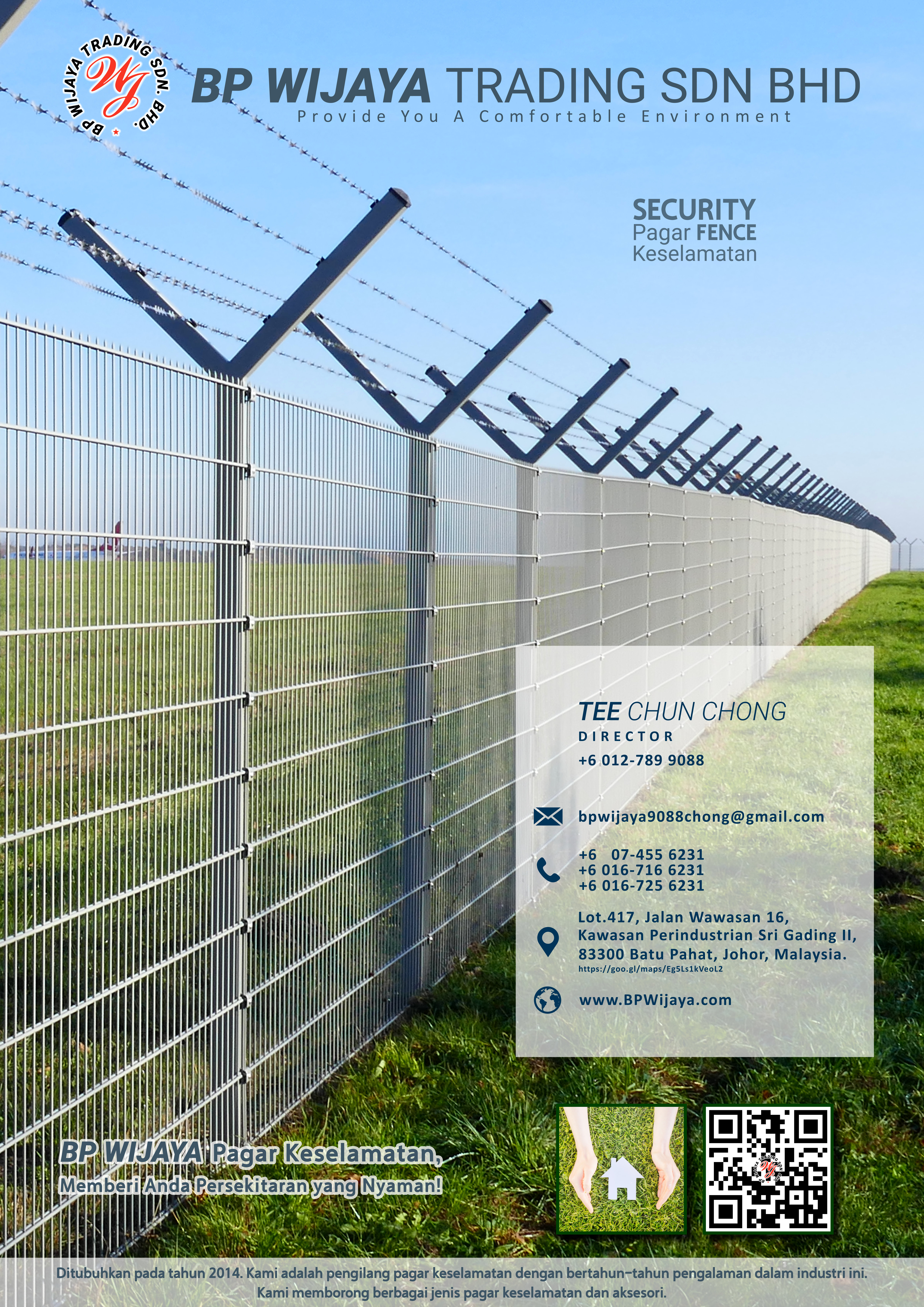 BP Wijaya Trading Sdn Bhd Fence Malaysia Selangor Kuala Lumpur manufacturer of safety fences building materials for housing construction site Security fencing factory fence house fence A01-003