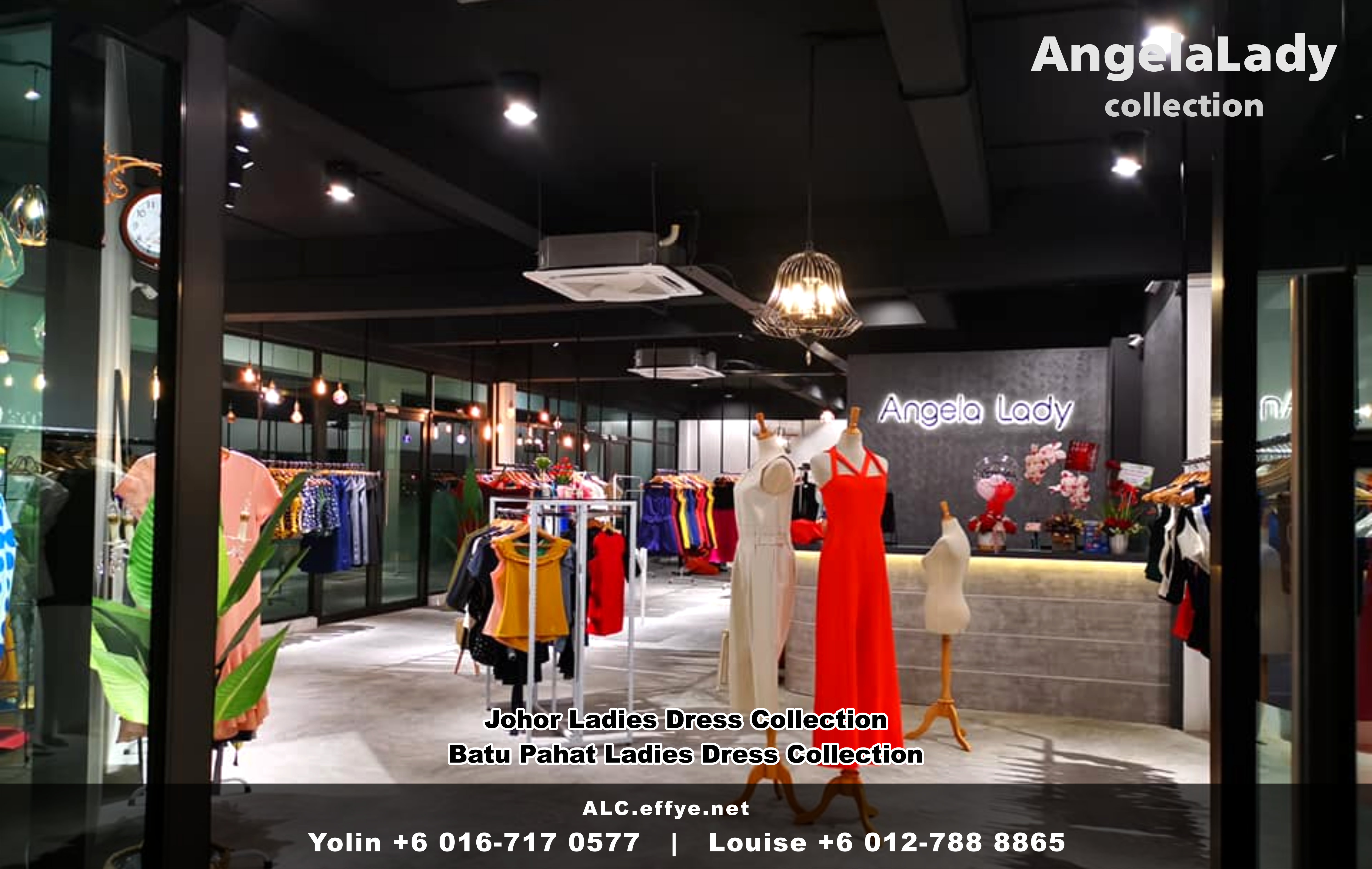 Johor Batu Pahat Ladies Dress Boutique Angela Lady Collection Dinner Dress Evening Gown Maxi Dress Evening Dress Gown Boutique Fashion Lady Apparel Clothes Jeans Skirt Pants Malaysia A01-002