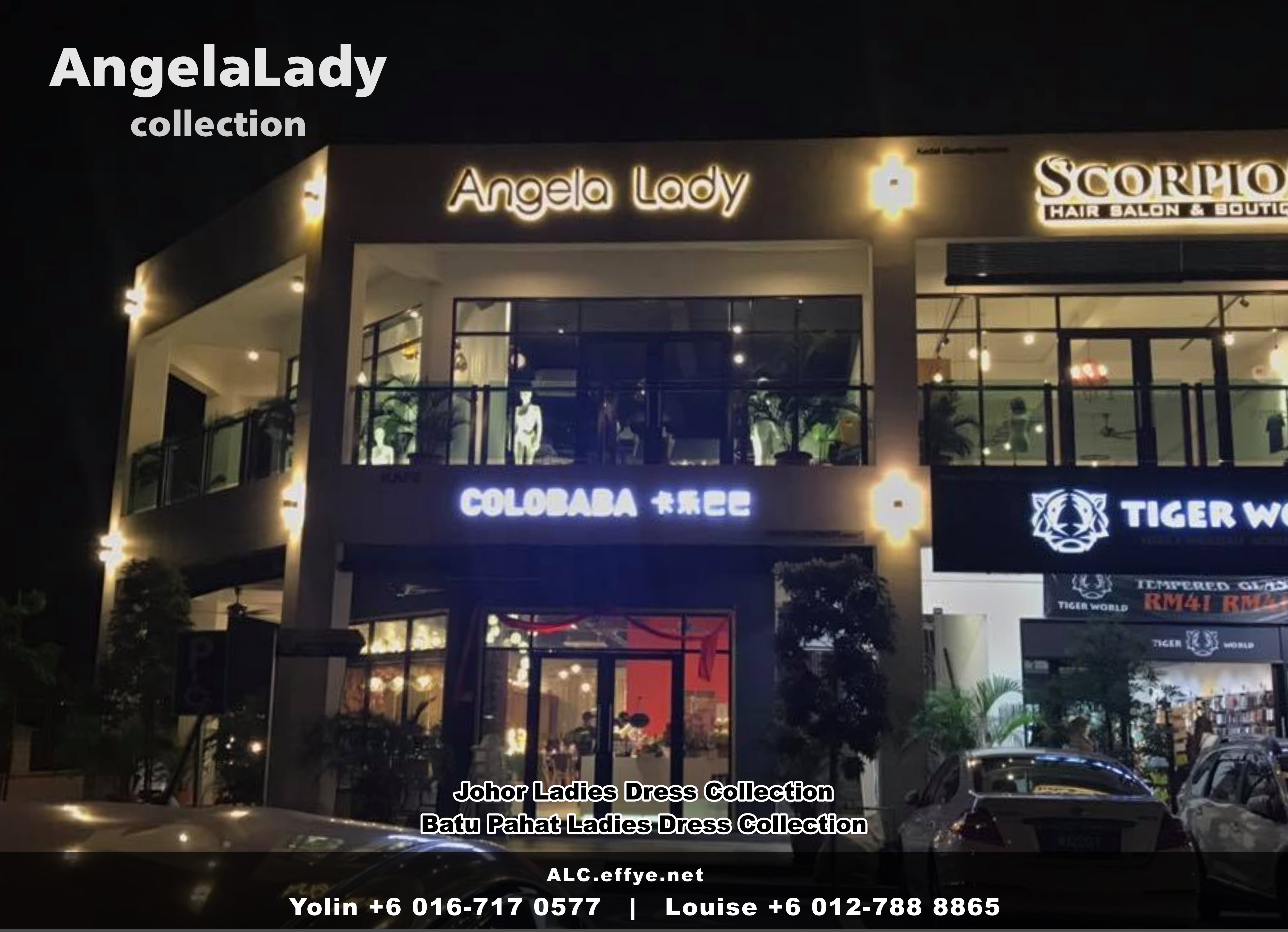 Johor Batu Pahat Ladies Dress Boutique Angela Lady Collection Dinner Dress Evening Gown Maxi Dress Evening Dress Gown Boutique Fashion Lady Apparel Clothes Jeans Skirt Pants Malaysia A01-003