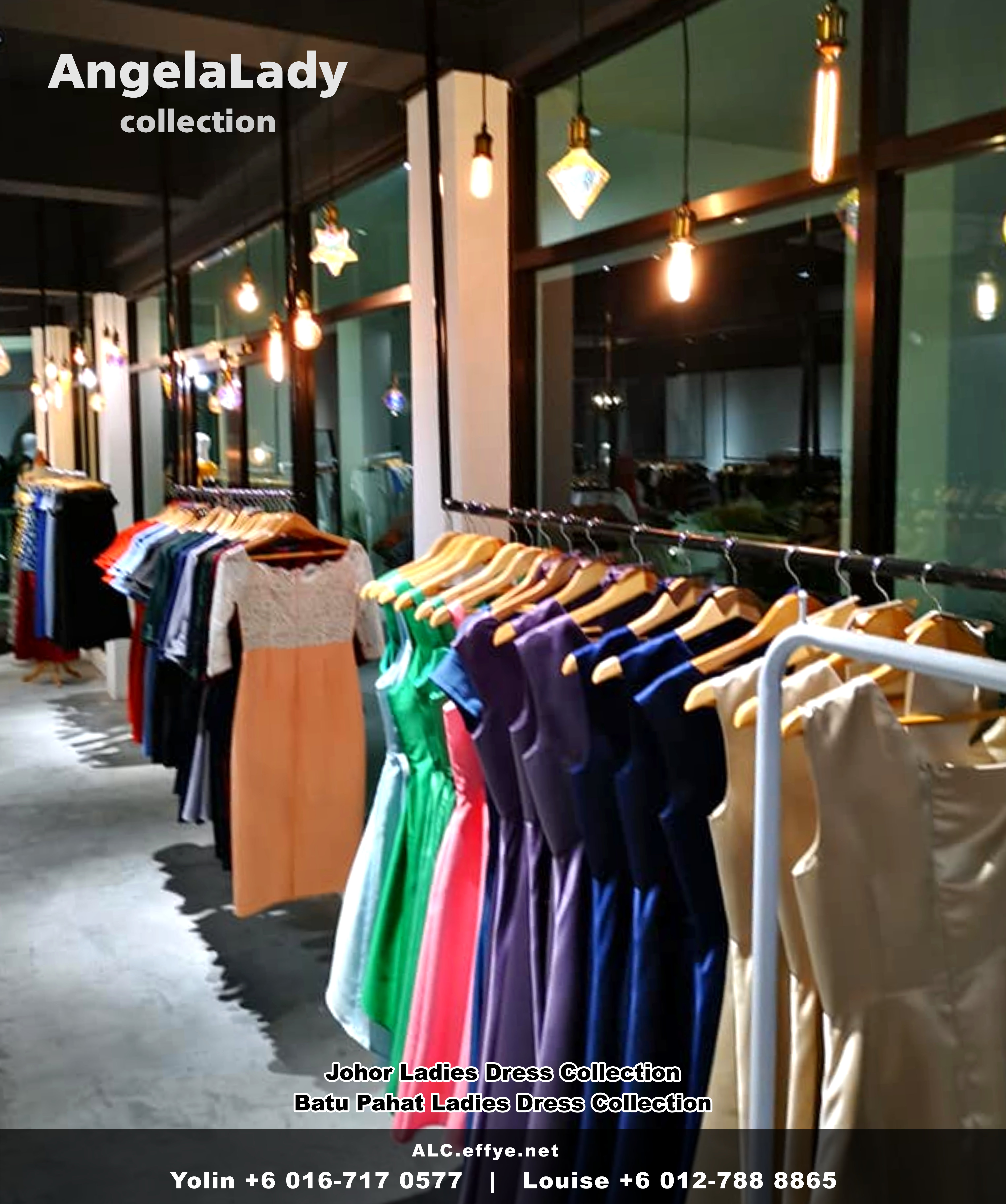 Johor Batu Pahat Ladies Dress Boutique Angela Lady Collection Dinner Dress Evening Gown Maxi Dress Evening Dress Gown Boutique Fashion Lady Apparel Clothes Jeans Skirt Pants Malaysia A01-014