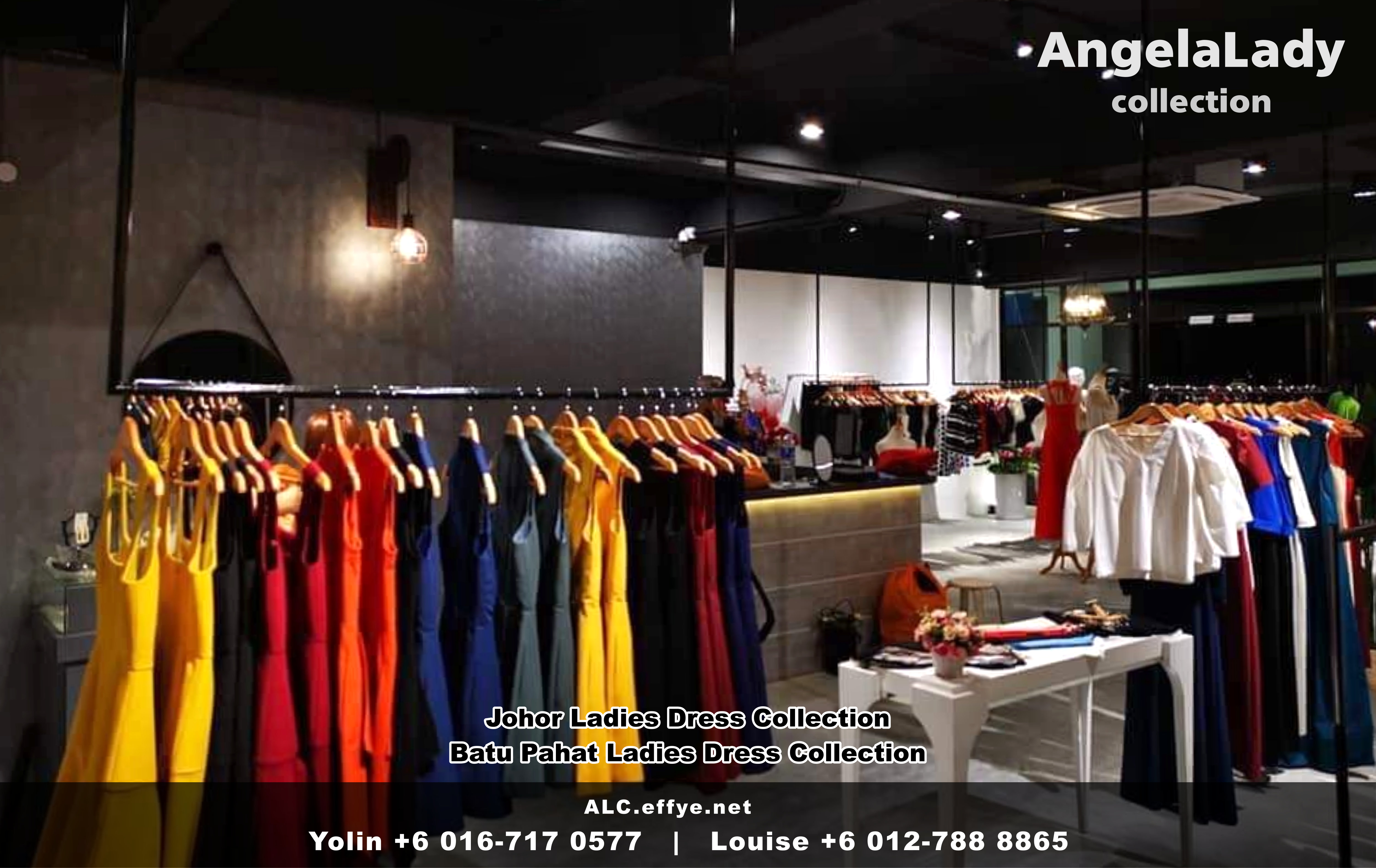 Johor Batu Pahat Ladies Dress Boutique Angela Lady Collection Dinner Dress Evening Gown Maxi Dress Evening Dress Gown Boutique Fashion Lady Apparel Clothes Jeans Skirt Pants Malaysia A01-015