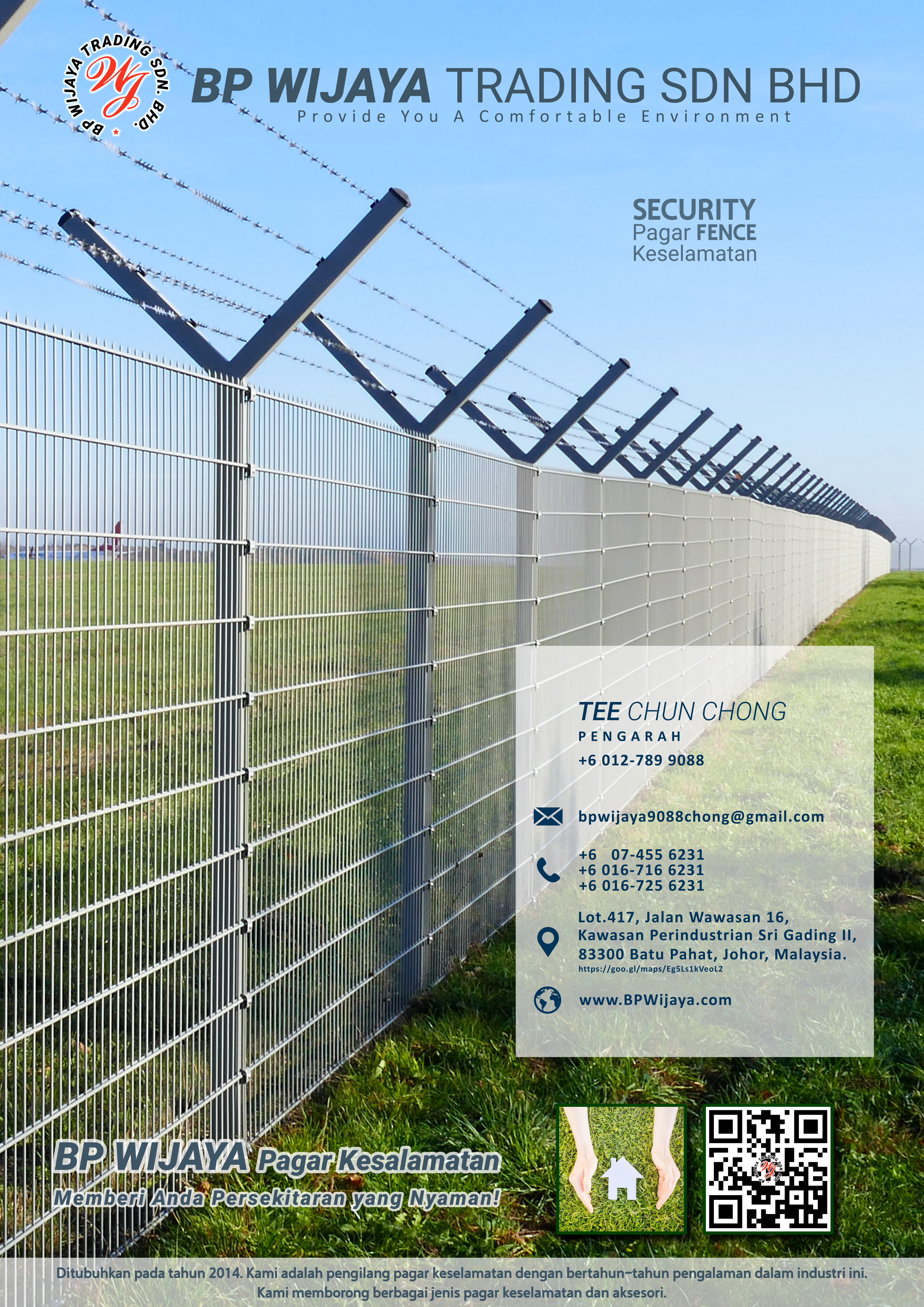 BP Wijaya Trading Sdn Bhd Pagar Malaysia Selangor Kuala Lumpur Pengeluar Pagar Keselamatan Pagar Taman Pagar Bangunan Pagar Kilang Pagar Rumah Bandar Pemborong Pagar Keselamatan A01-003