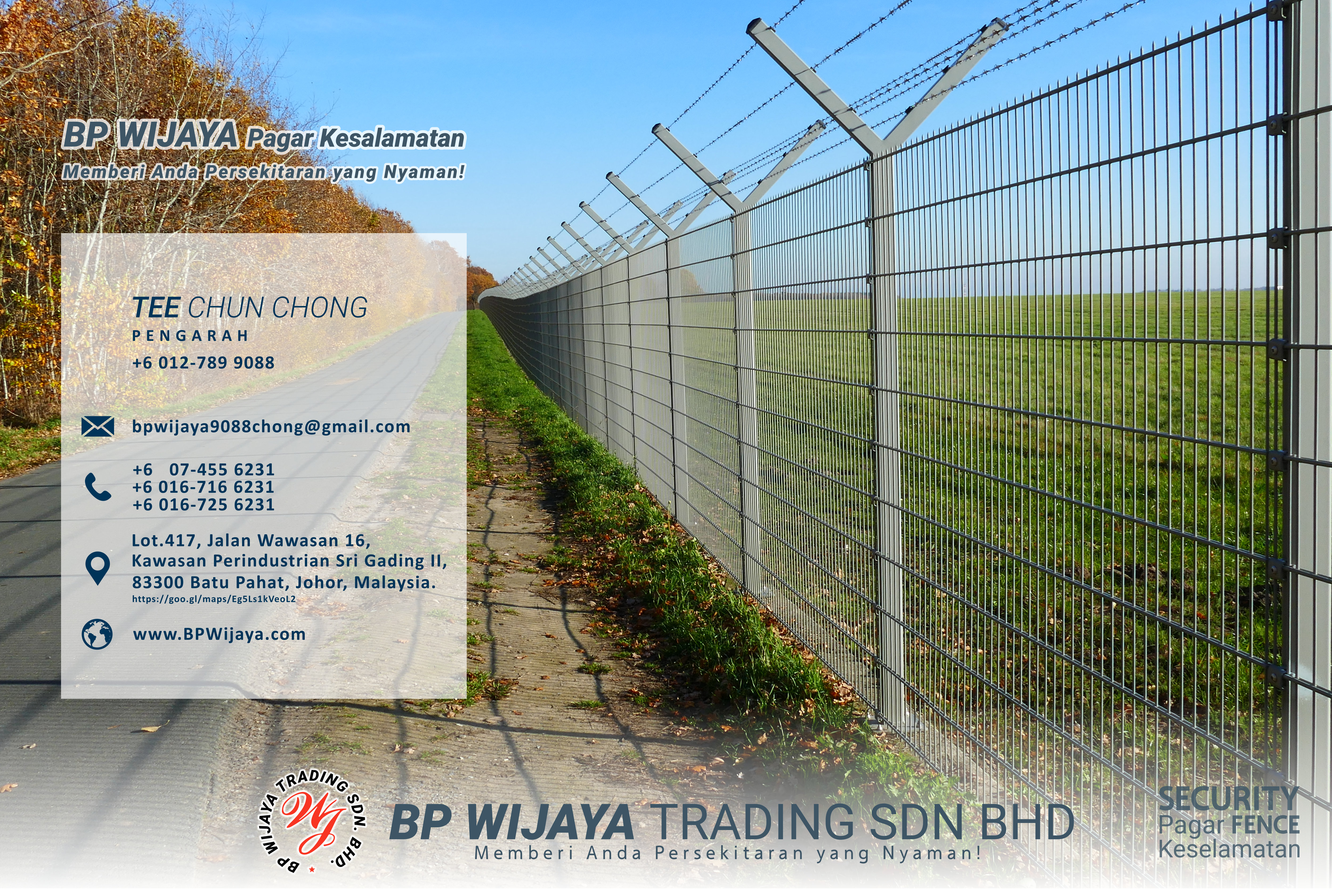 BP Wijaya Trading Sdn Bhd Pagar Malaysia Selangor Kuala Lumpur Pengeluar Pagar Keselamatan Pagar Taman Pagar Bangunan Pagar Kilang Pagar Rumah Bandar Pemborong Pagar Keselamatan A01-005