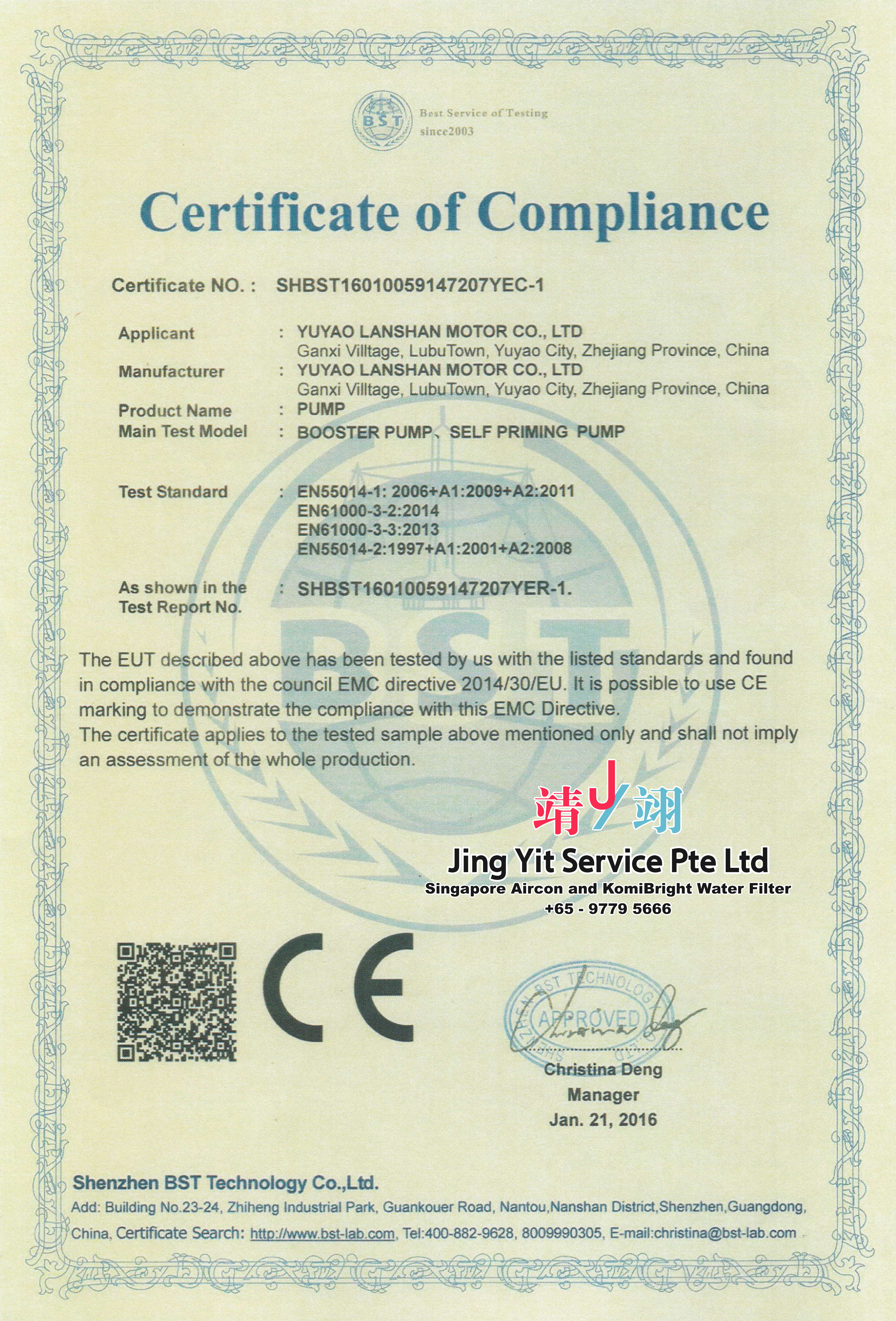 Jing Yit KomiBright Water Filter Singapore Reverse Osmosis Water Purifier Singapore Water Filter Malaysia Komi Bright Water Filter Package A03-04