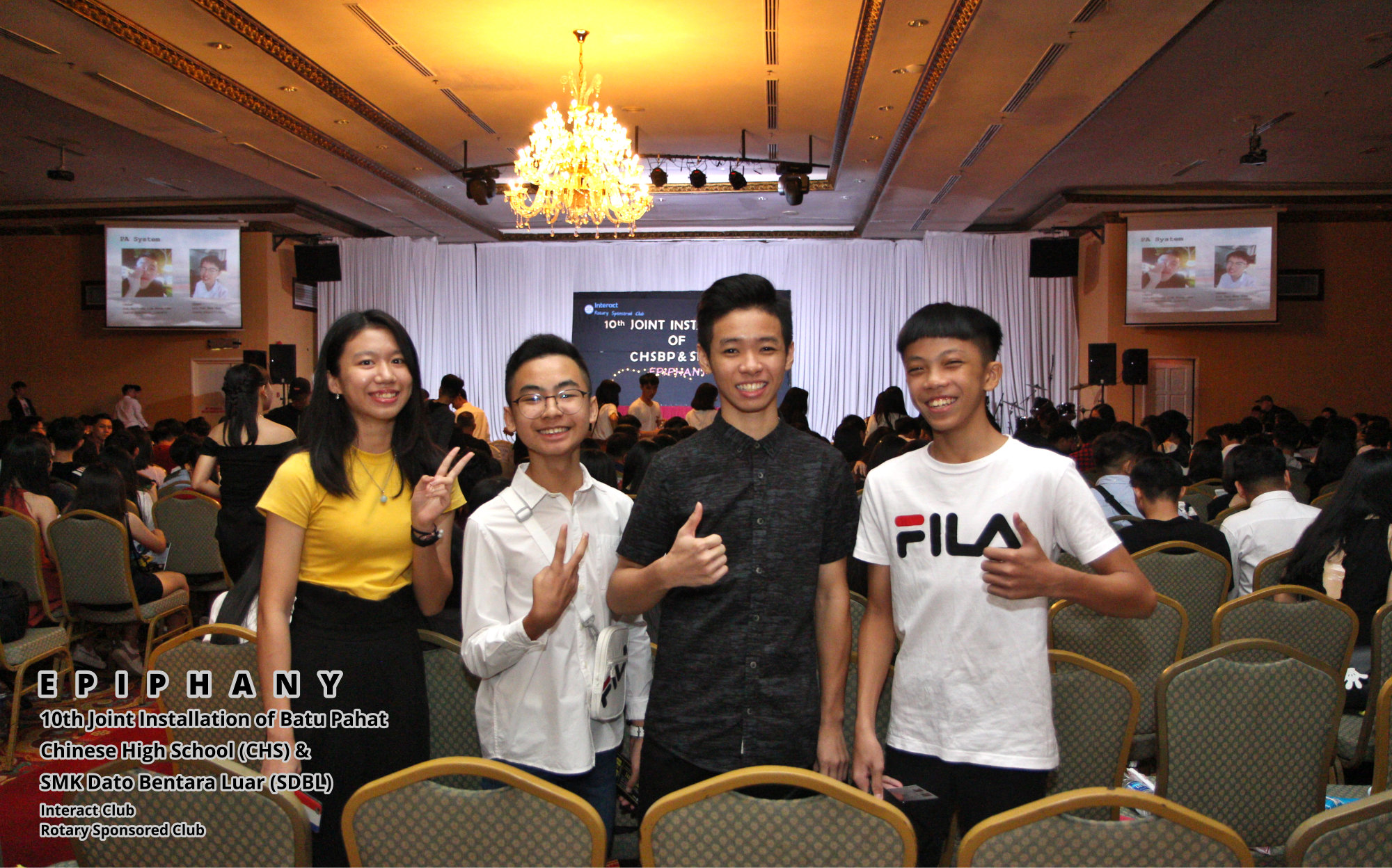 10th Joint Installation of Batu Pahat Chinese High School CHS and SMK Dato Bentara Luar SDBL - EPIPHANY - Interact Club - Rotary Sponsored Club The Katerina Hotel Batu Pahat A19