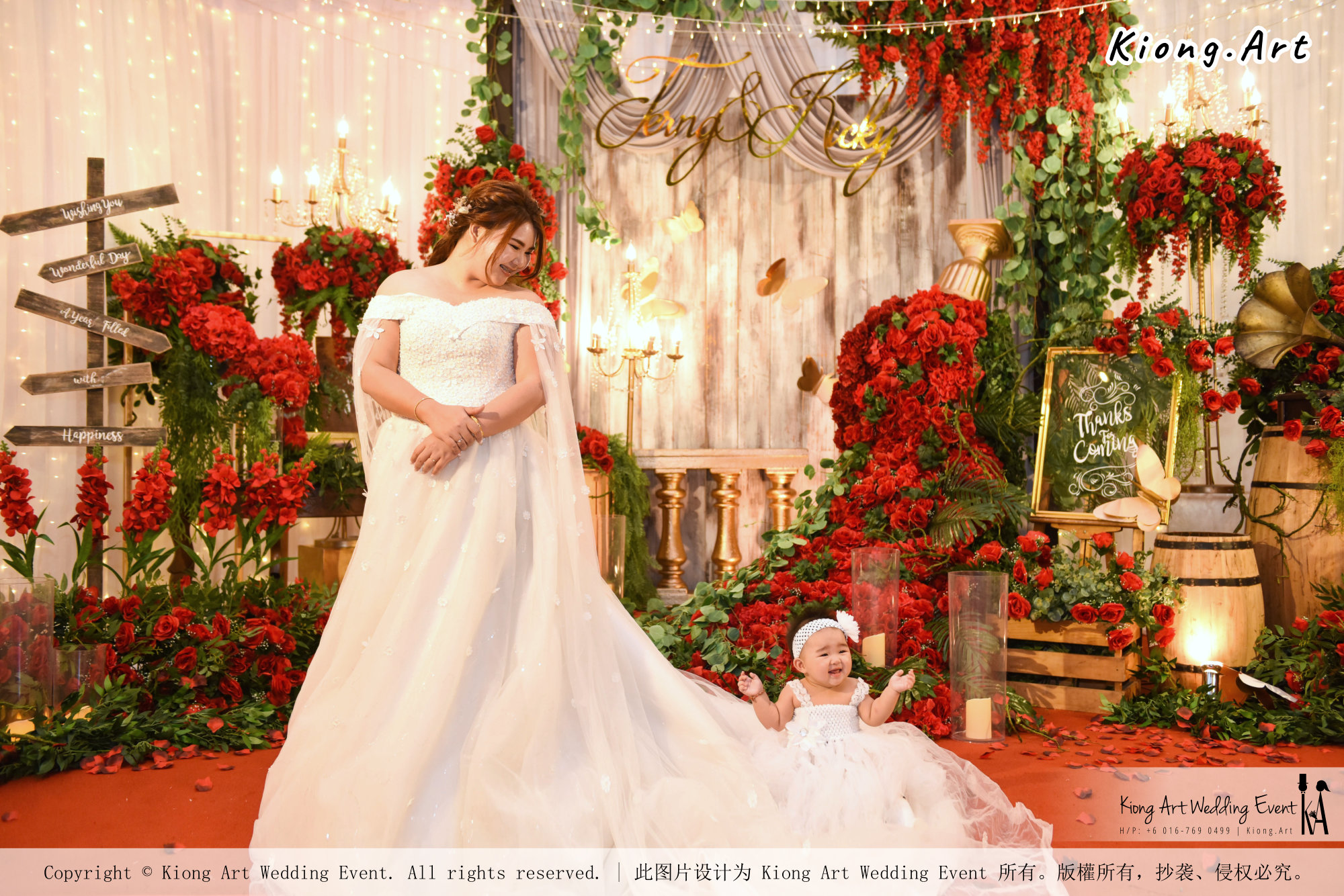 Kuala Lumpur Wedding Event Deco Wedding Planner Kiong Art Wedding Event 吉隆坡一站式婚礼策划布置 Grand Sea View Restaurant European and American Pastoral Style 欧美田园风格 A01-008