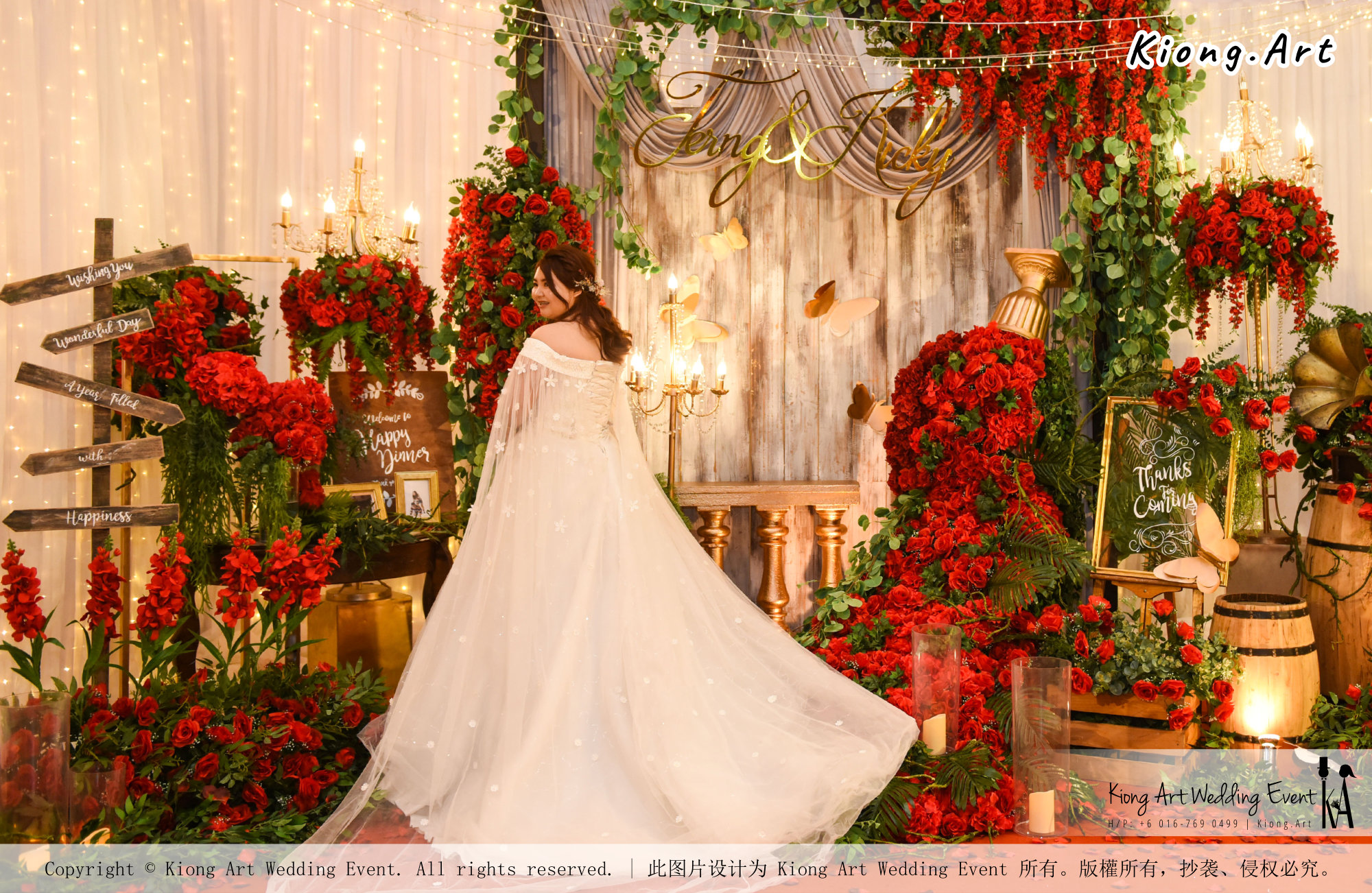 Kuala Lumpur Wedding Event Deco Wedding Planner Kiong Art Wedding Event 吉隆坡一站式婚礼策划布置 Grand Sea View Restaurant European and American Pastoral Style 欧美田园风格 A01-010