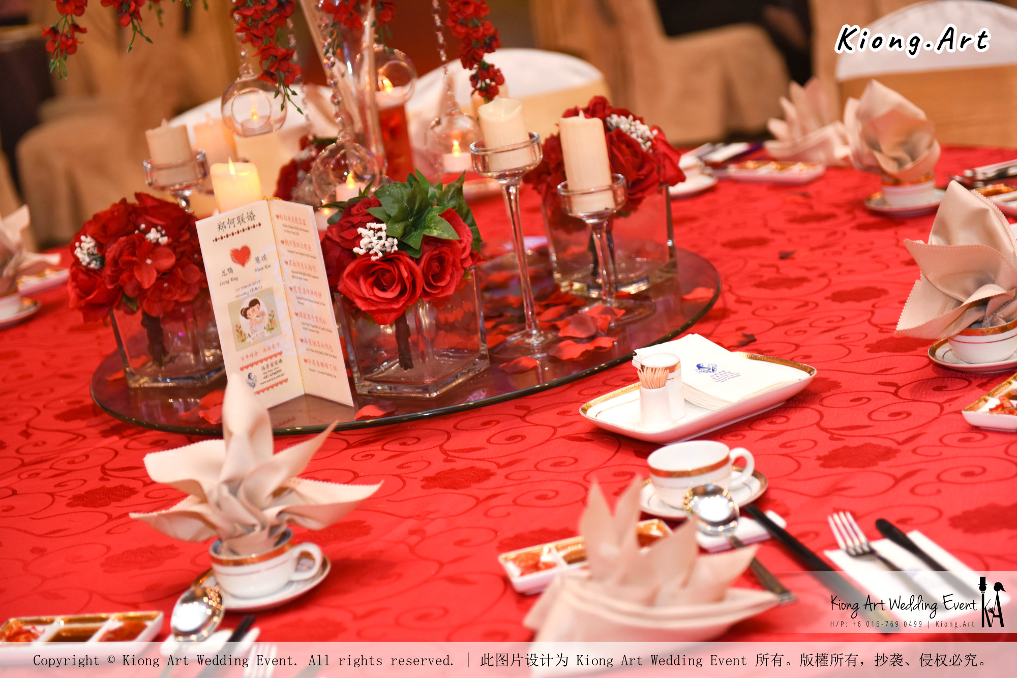 Kuala Lumpur Wedding Event Deco Wedding Planner Kiong Art Wedding Event 吉隆坡一站式婚礼策划布置 Grand Sea View Restaurant European and American Pastoral Style 欧美田园风格 A01-024