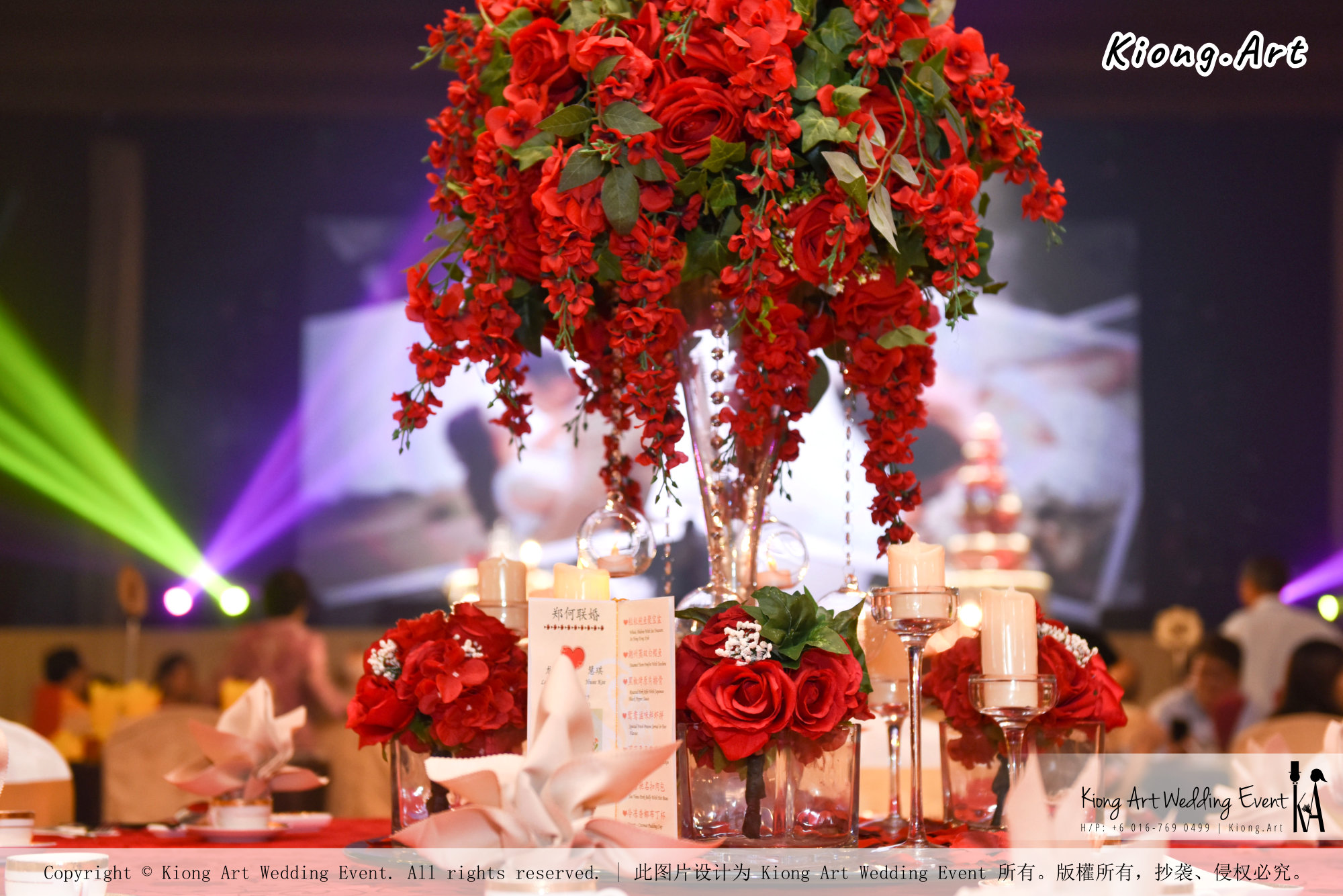 Kuala Lumpur Wedding Event Deco Wedding Planner Kiong Art Wedding Event 吉隆坡一站式婚礼策划布置 Grand Sea View Restaurant European and American Pastoral Style 欧美田园风格 A01-025