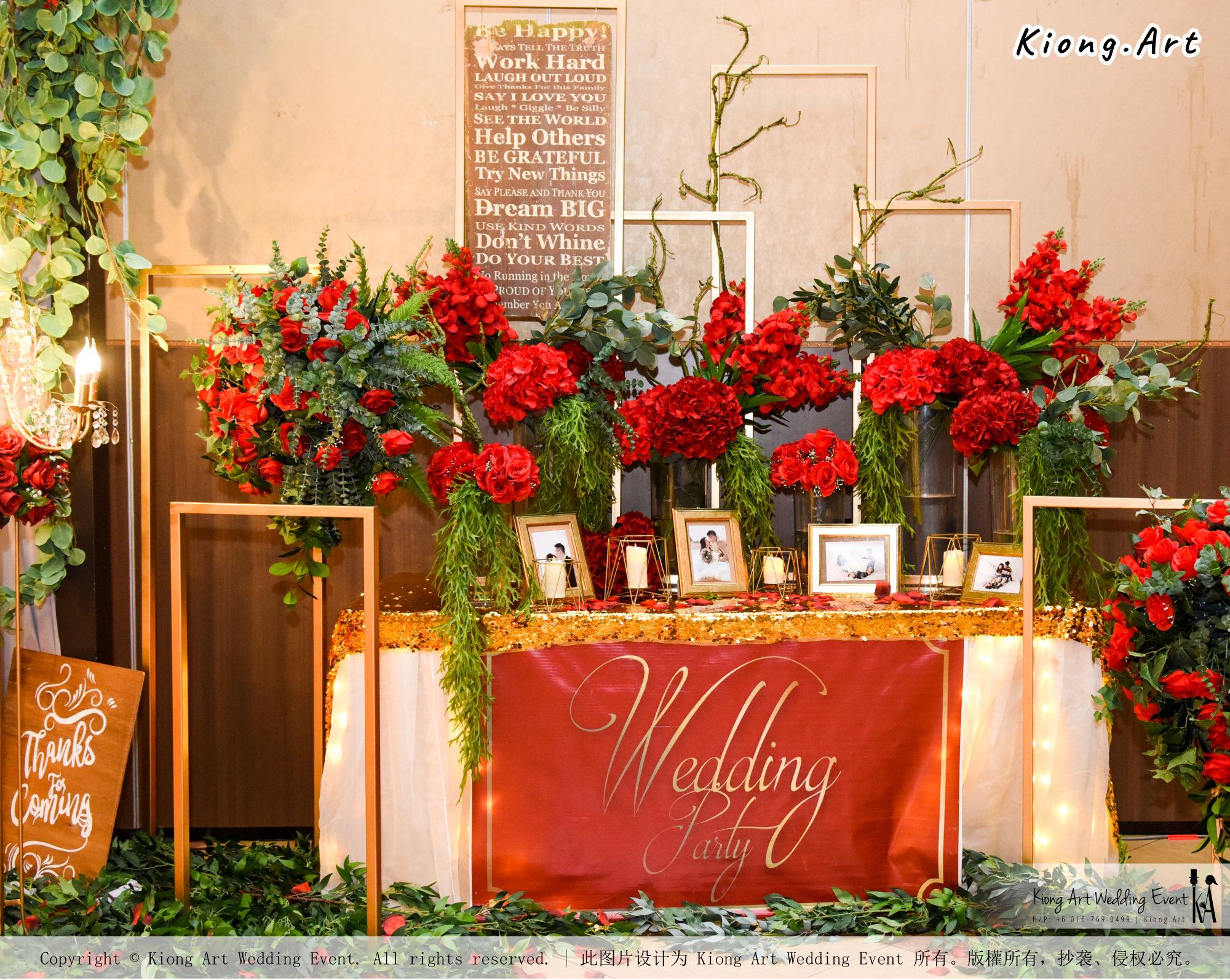 Kuala Lumpur Wedding Event Deco Wedding Planner Kiong Art Wedding Event 吉隆坡一站式婚礼策划布置 Grand Sea View Restaurant European and American Pastoral Style 欧美田园风格 A01-034