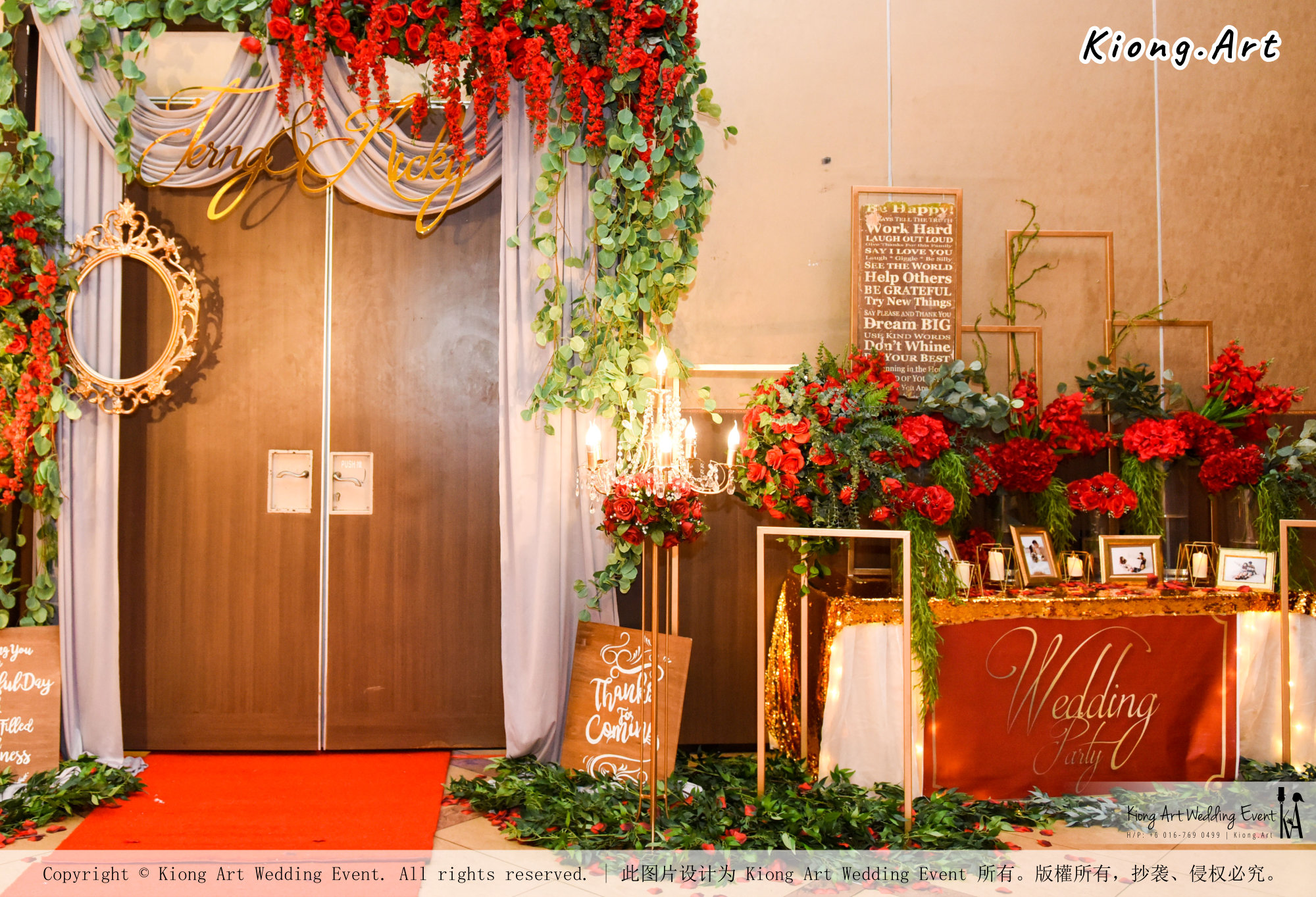 Kuala Lumpur Wedding Event Deco Wedding Planner Kiong Art Wedding Event 吉隆坡一站式婚礼策划布置 Grand Sea View Restaurant European and American Pastoral Style 欧美田园风格 A01-035