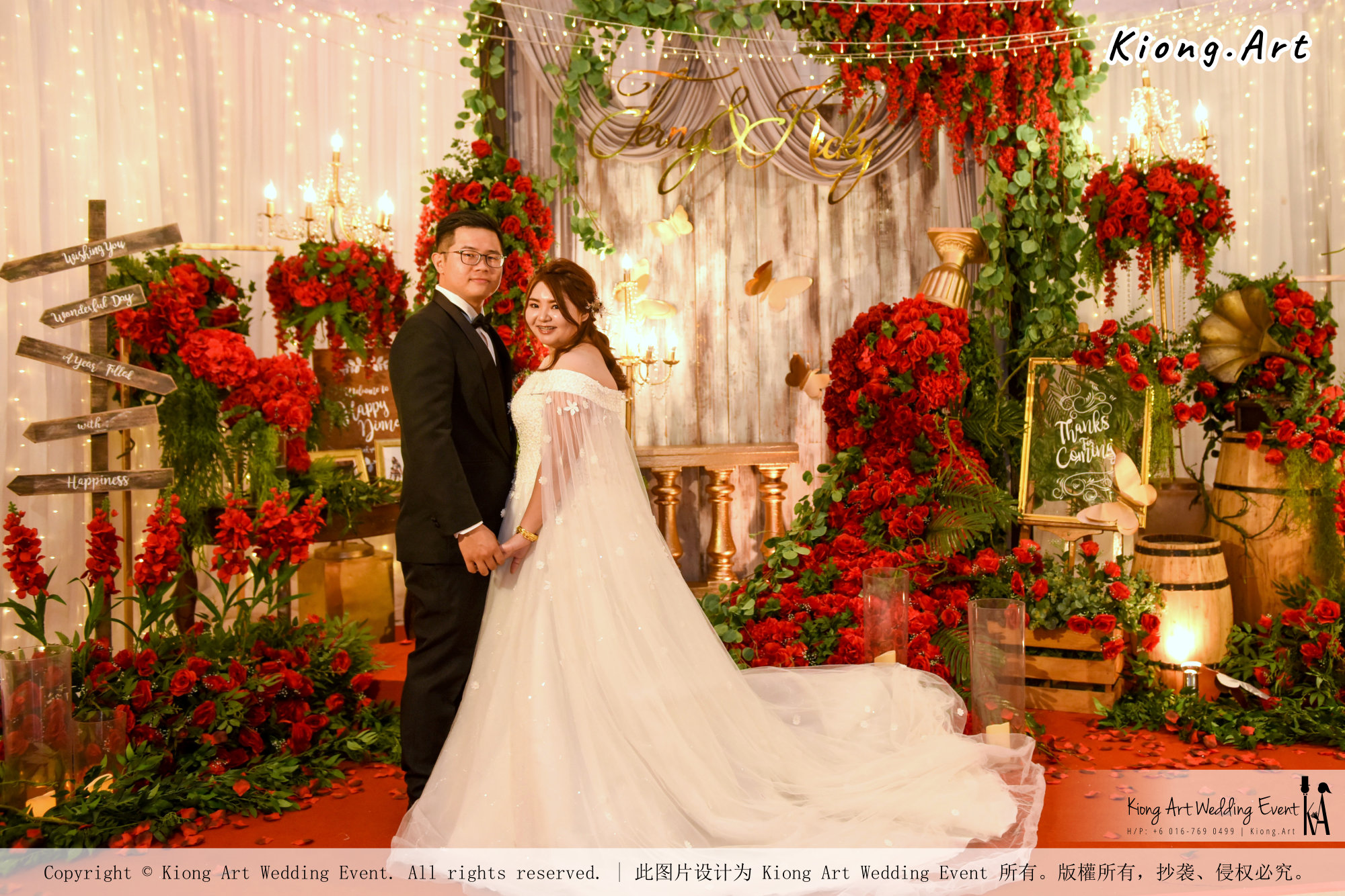 Kuala Lumpur Wedding Event Deco Wedding Planner Kiong Art Wedding Event 吉隆坡一站式婚礼策划布置 Grand Sea View Restaurant European and American Pastoral Style 欧美田园风格 A01-001