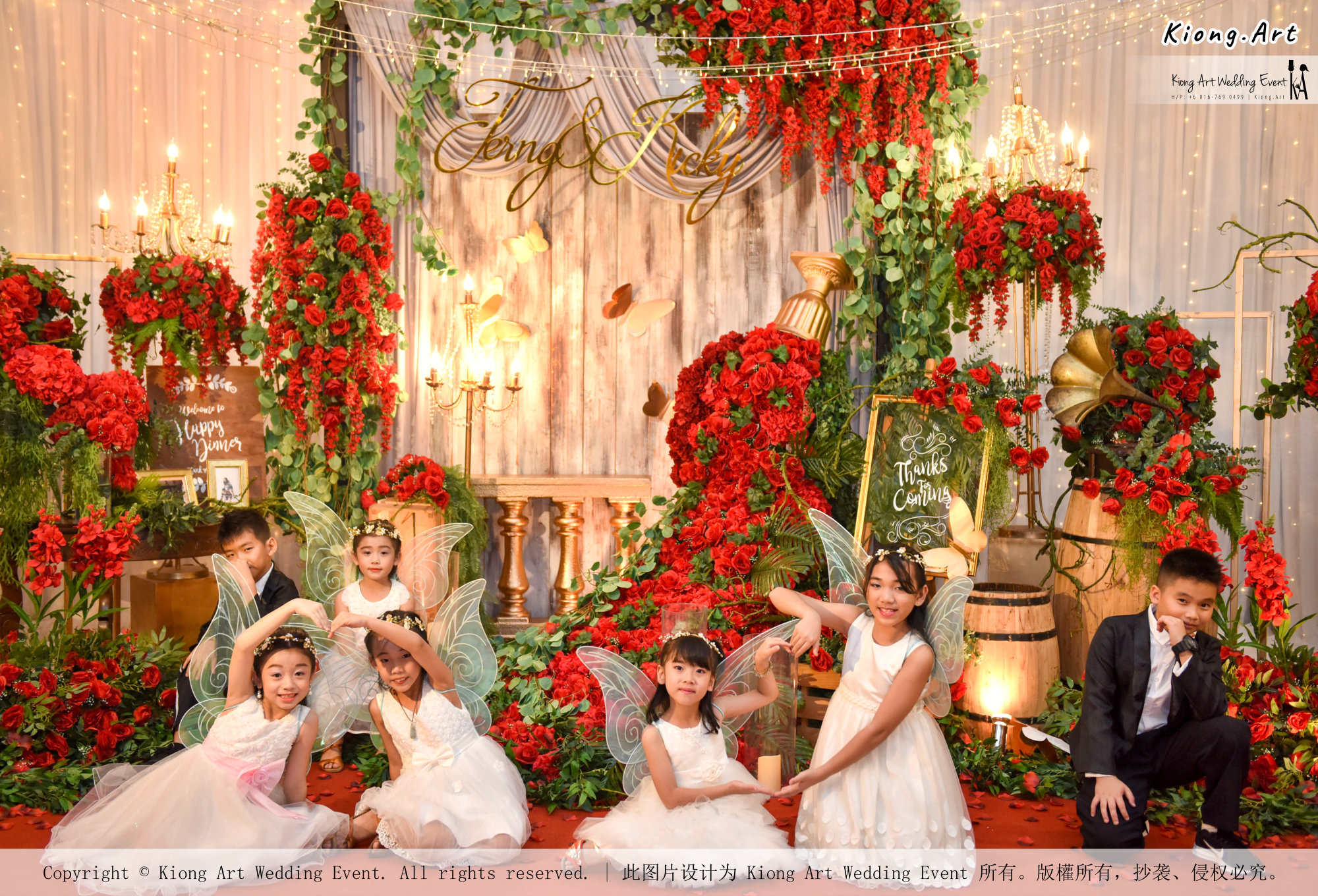 Kuala Lumpur Wedding Event Deco Wedding Planner Kiong Art Wedding Event 吉隆坡一站式婚礼策划布置 Grand Sea View Restaurant European and American Pastoral Style 欧美田园风格 A01-037