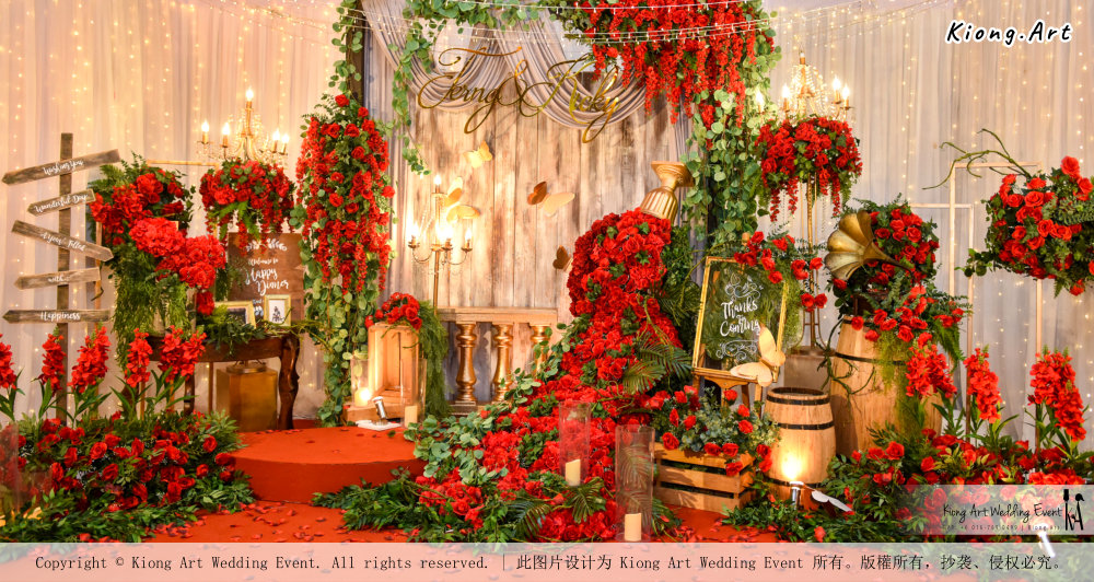 Kuala Lumpur Wedding Event Deco Wedding Planner Kiong Art Wedding Event 吉隆坡一站式婚礼策划布置 Grand Sea View Restaurant European and American Pastoral Style 欧美田园风格 A01-042