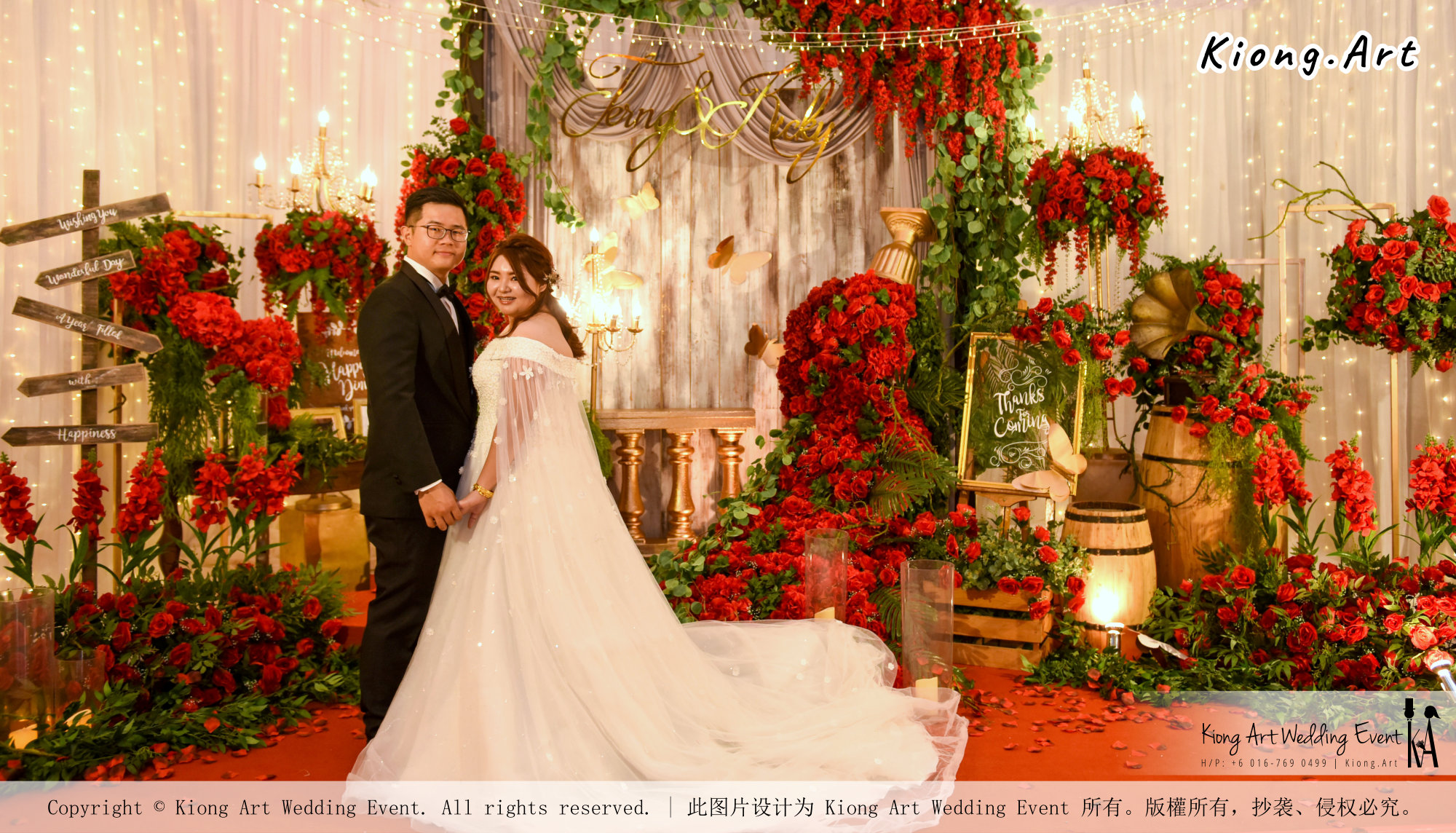 Kuala Lumpur Wedding Event Deco Wedding Planner Kiong Art Wedding Event 吉隆坡一站式婚礼策划布置 Grand Sea View Restaurant European and American Pastoral Style 欧美田园风格 A01-002