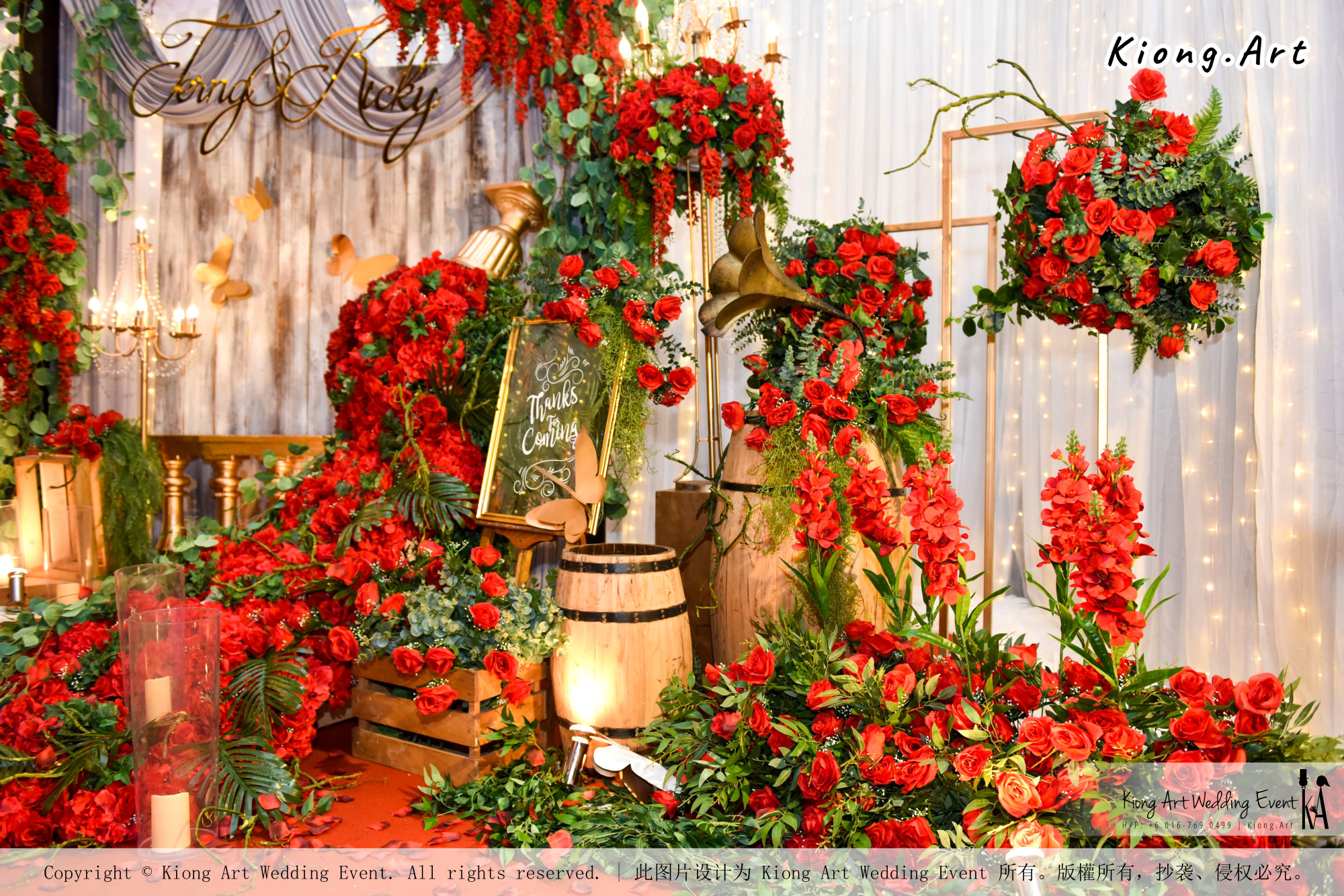 Kuala Lumpur Wedding Event Deco Wedding Planner Kiong Art Wedding Event 吉隆坡一站式婚礼策划布置 Grand Sea View Restaurant European and American Pastoral Style 欧美田园风格 A01-047