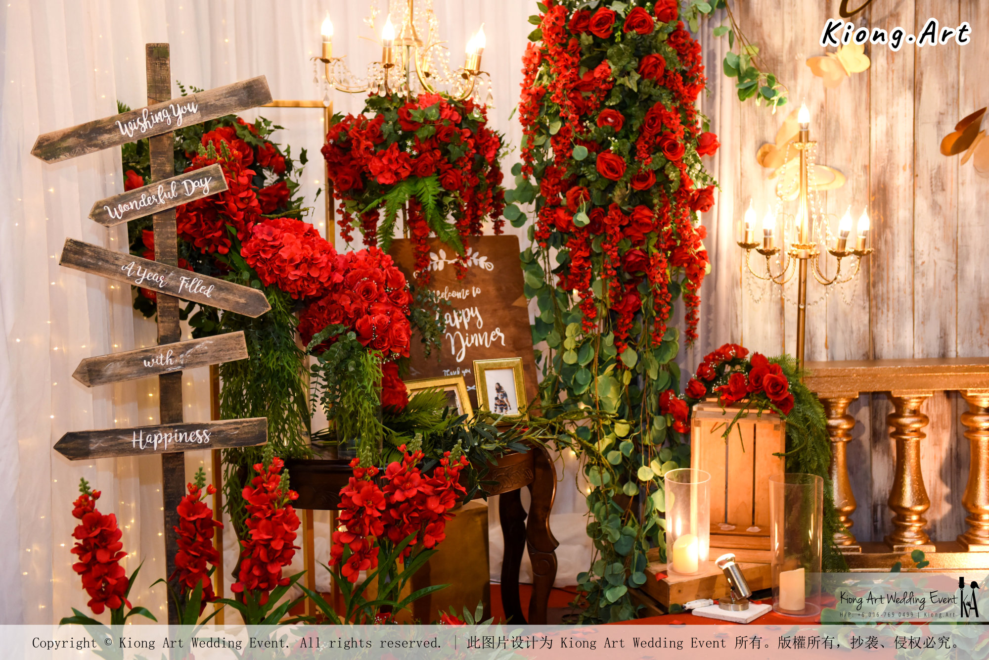 Kuala Lumpur Wedding Event Deco Wedding Planner Kiong Art Wedding Event 吉隆坡一站式婚礼策划布置 Grand Sea View Restaurant European and American Pastoral Style 欧美田园风格 A01-048