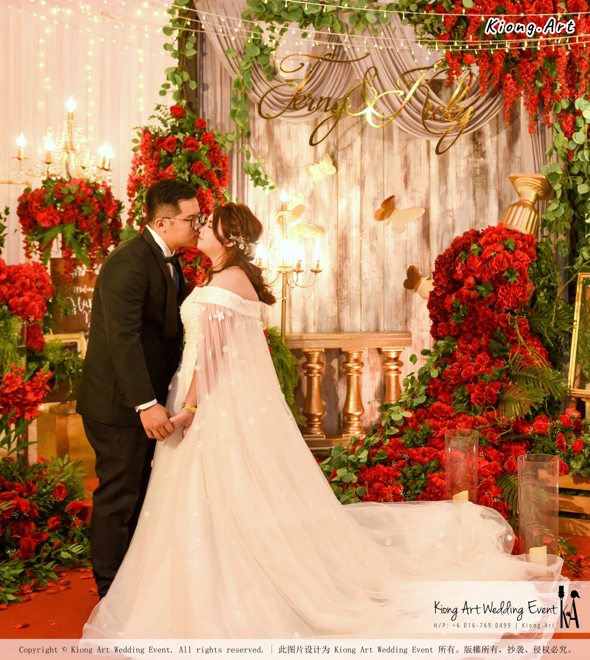 Kuala Lumpur Wedding Event Deco Wedding Planner Kiong Art Wedding Event 吉隆坡一站式婚礼策划布置 Grand Sea View Restaurant European and American Pastoral Style 欧美田园风格 A01-004