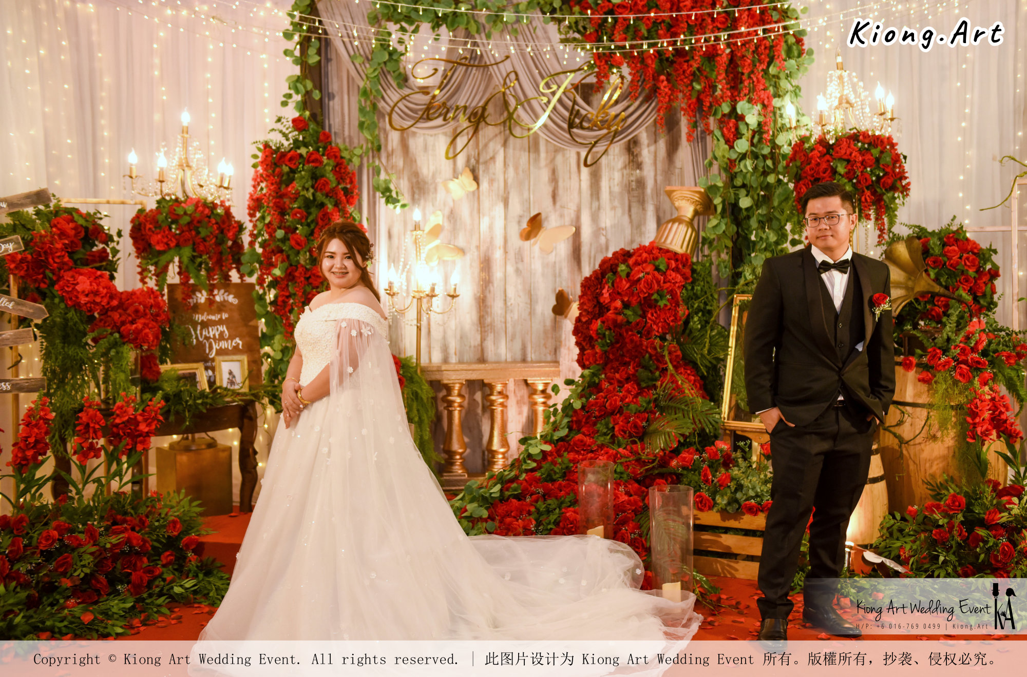 Kuala Lumpur Wedding Event Deco Wedding Planner Kiong Art Wedding Event 吉隆坡一站式婚礼策划布置 Grand Sea View Restaurant European and American Pastoral Style 欧美田园风格 A01-005